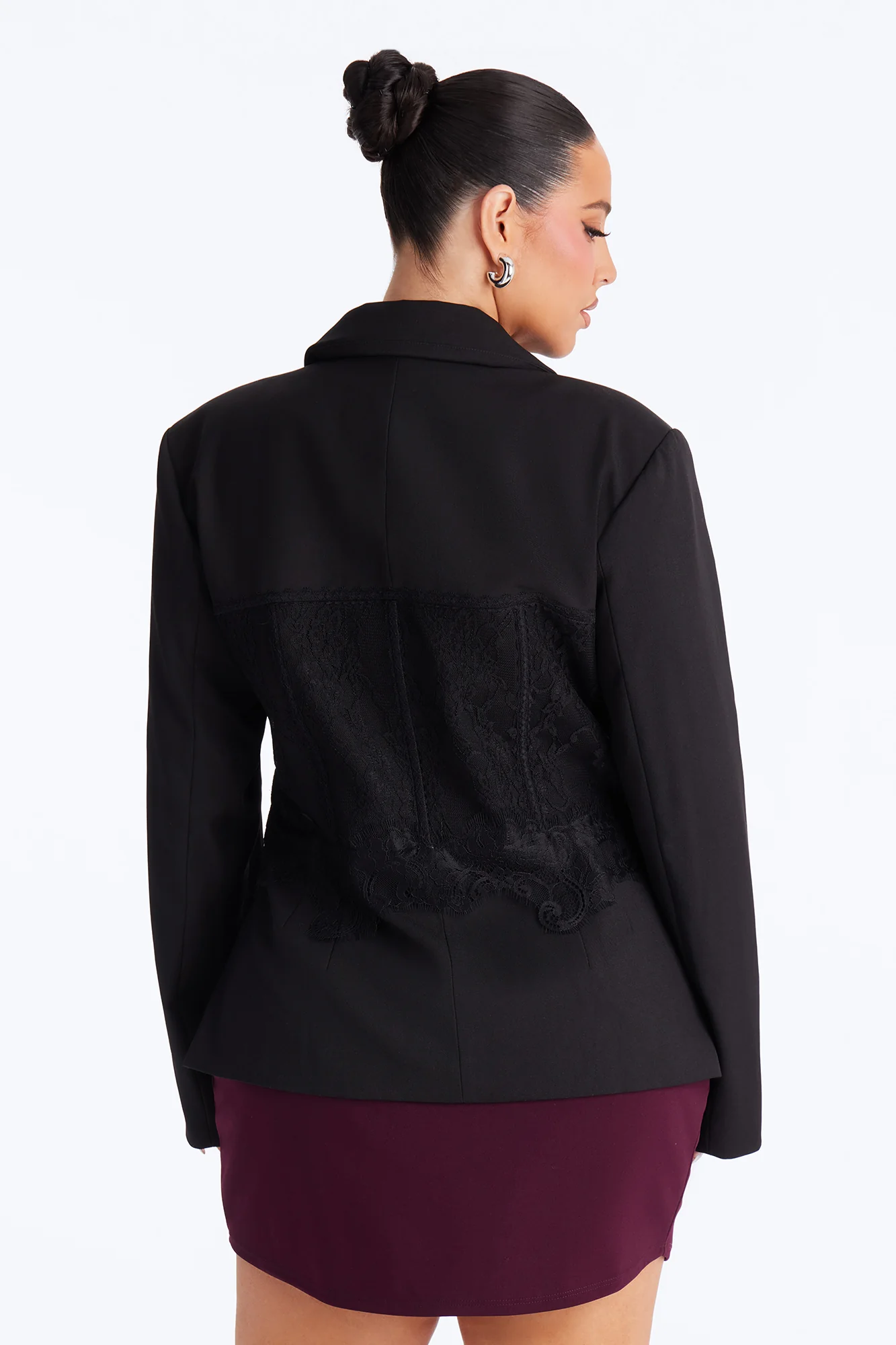 Deep Secrets Lace Corset Blazer - Black - Image 8