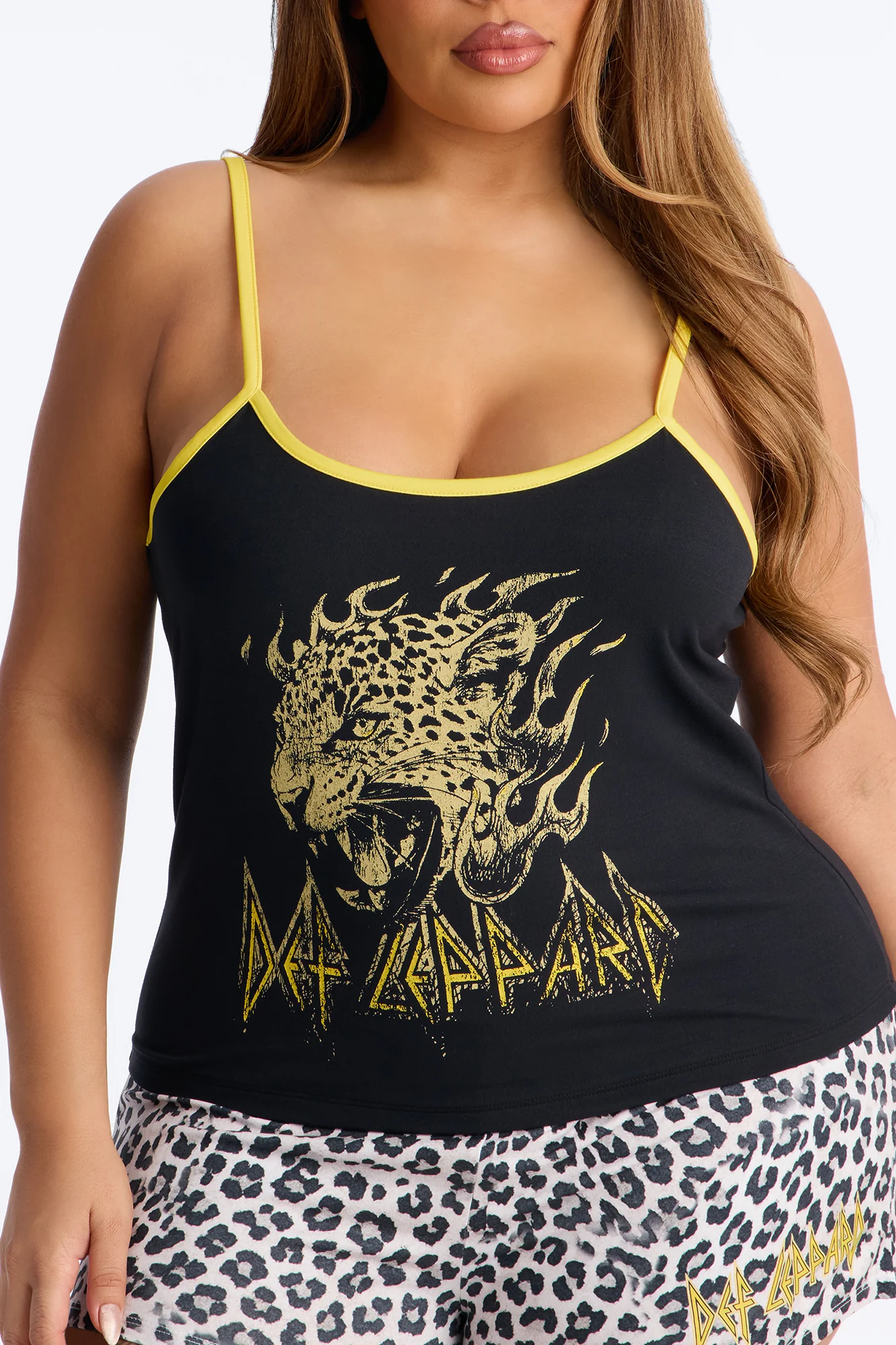 Def Leppard Inferno PJ Short Set - Black/combo - Image 5