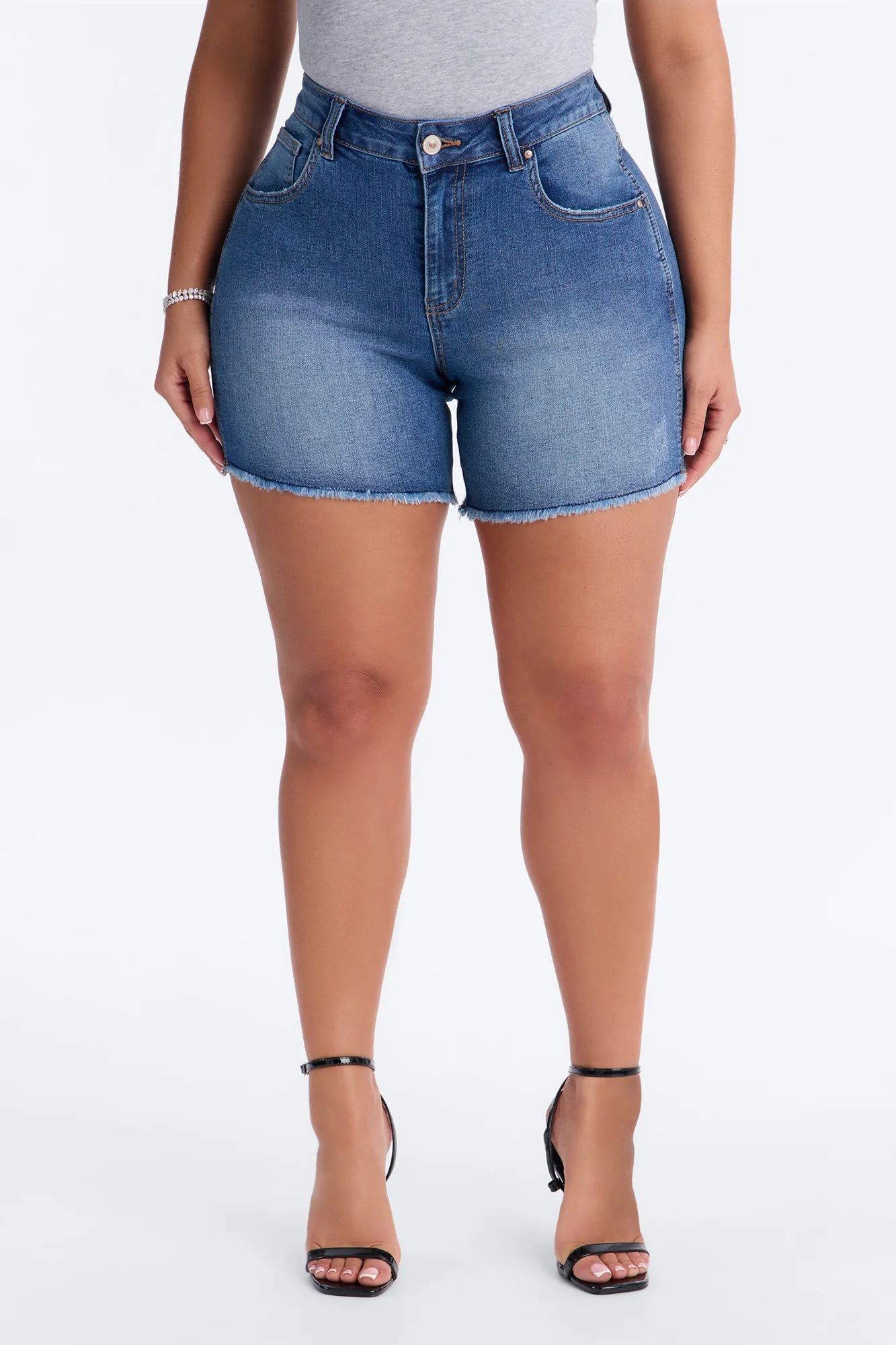 Del Mar Stretch Bermuda Shorts - Dark Wash - Image 2