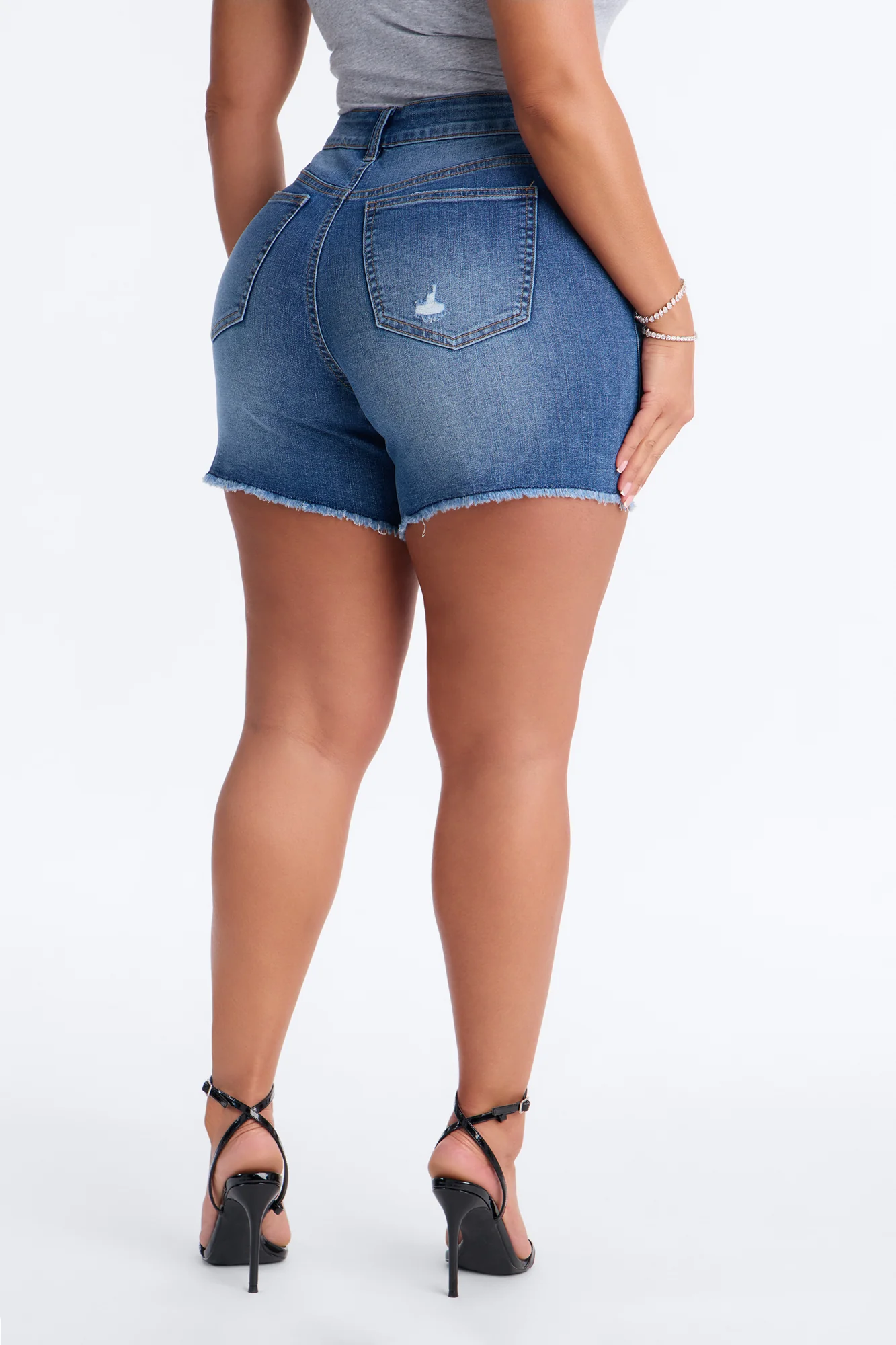 Del Mar Stretch Bermuda Shorts - Dark Wash - Image 3
