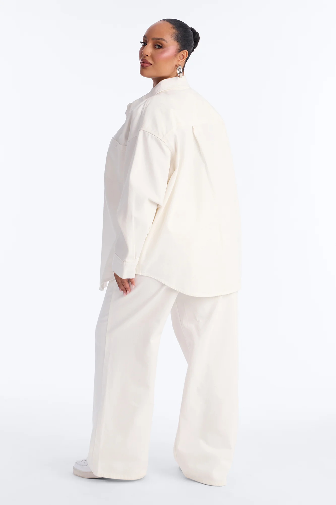 Del Rey Denim Pant Set - White - Image 8