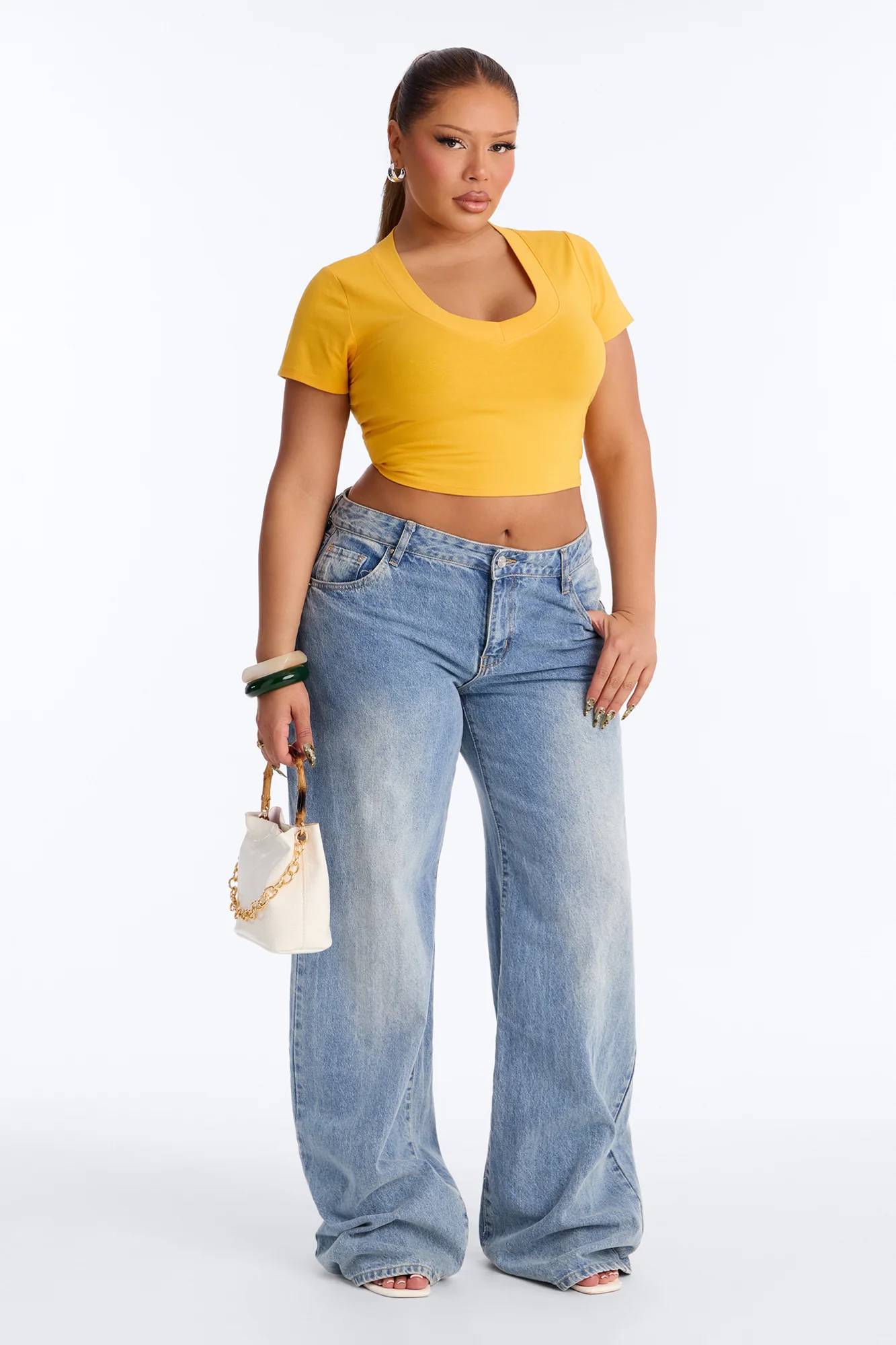 Delaney Short Sleeve Top - Orange - Image 6