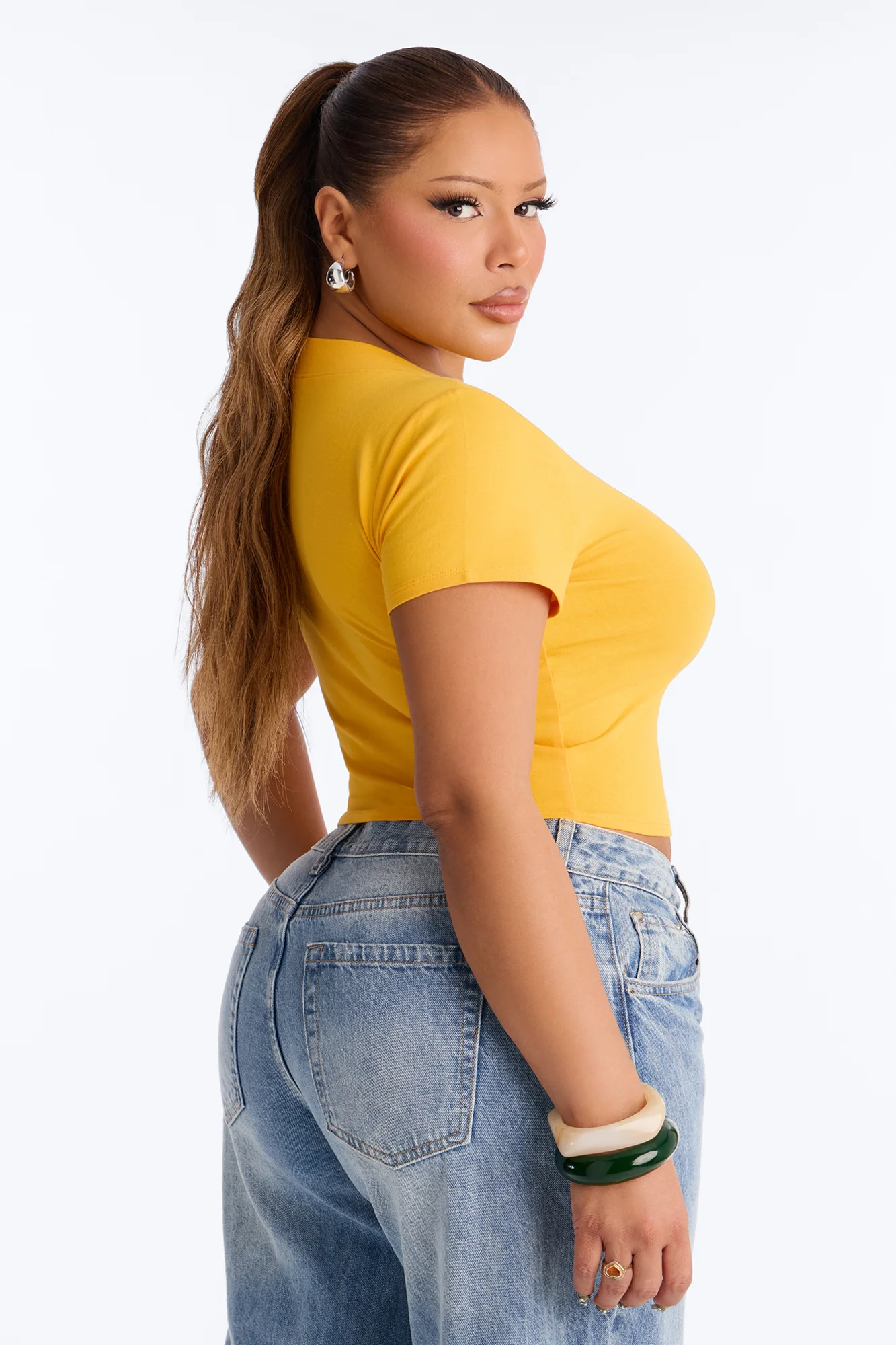 Delaney Short Sleeve Top - Orange - Image 7