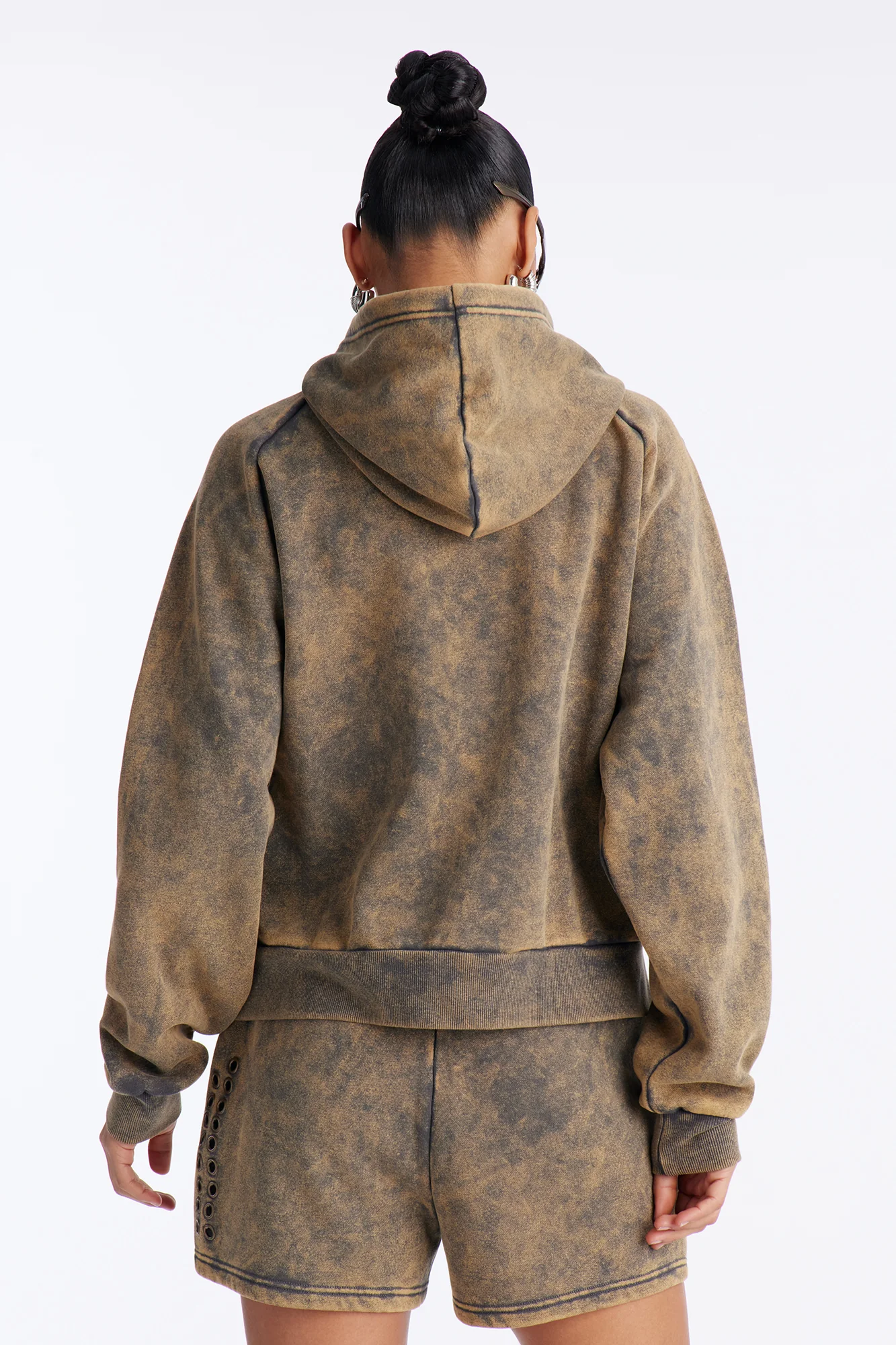 Deliah Fleece Washed Short Set - Vintage Wash - Image 5