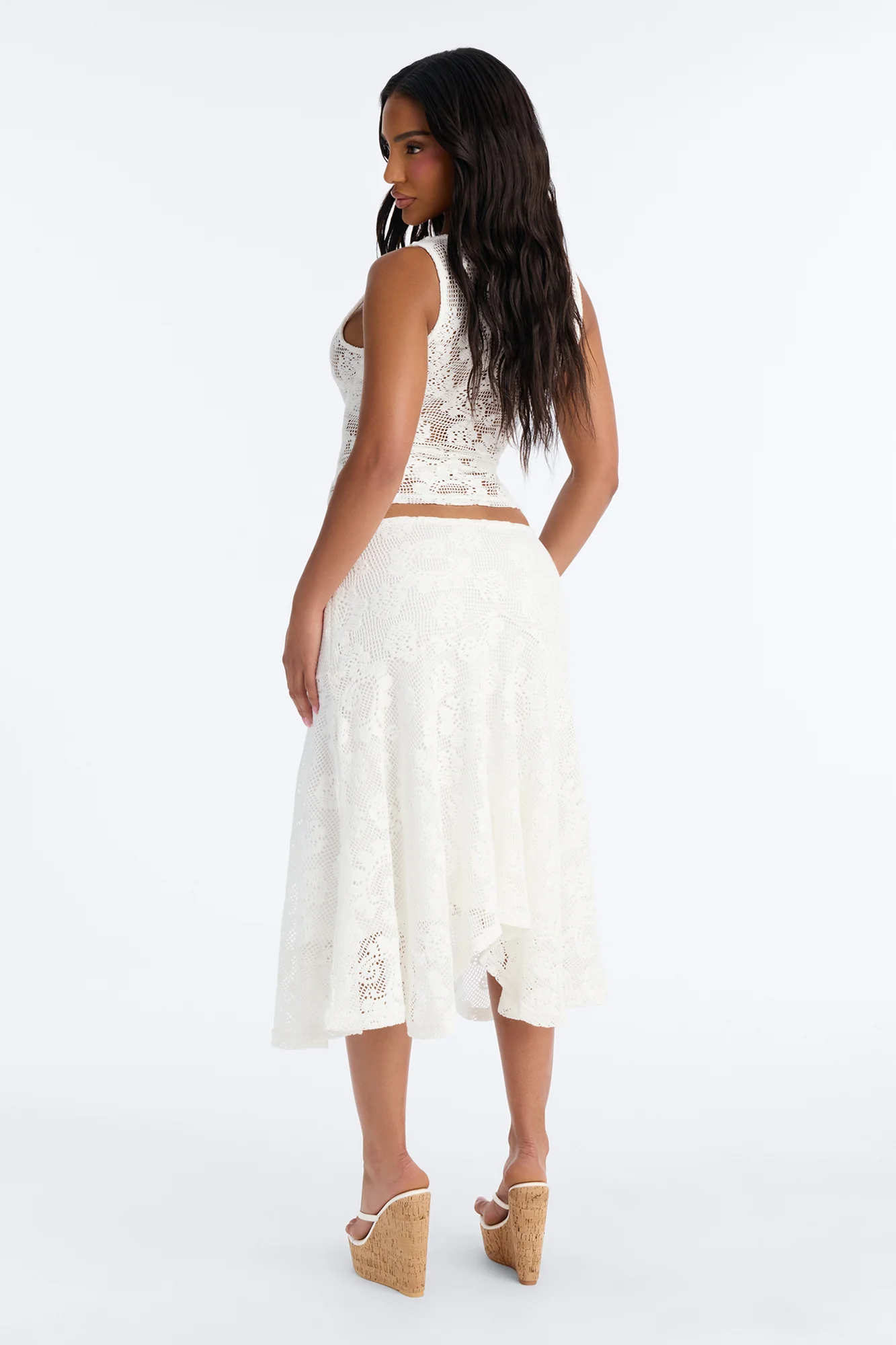 Delicate Days Crochet Skirt Set - White - Image 4