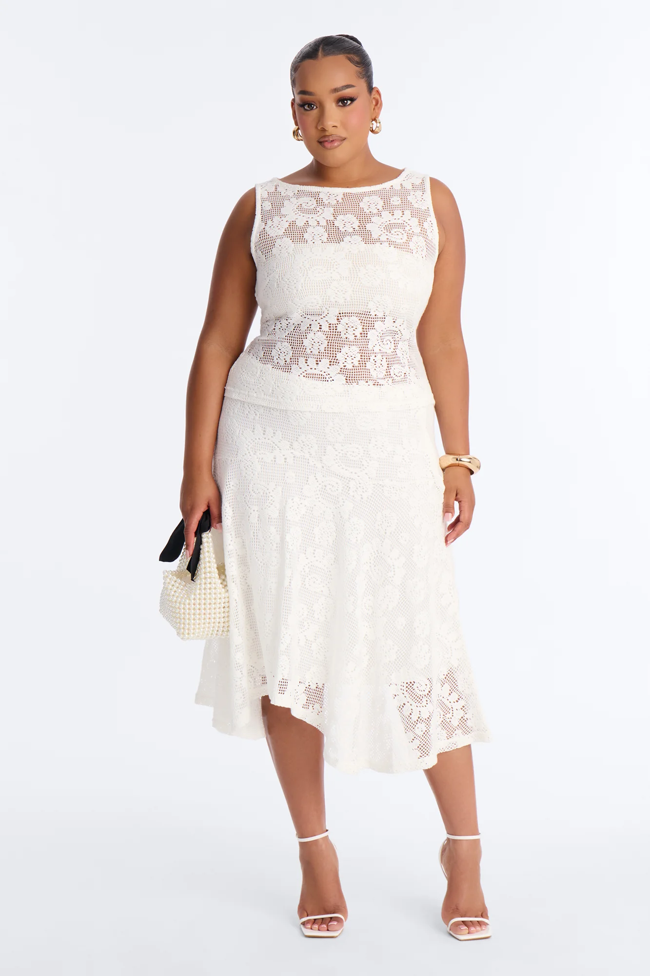 Delicate Days Crochet Skirt Set - White - Image 5