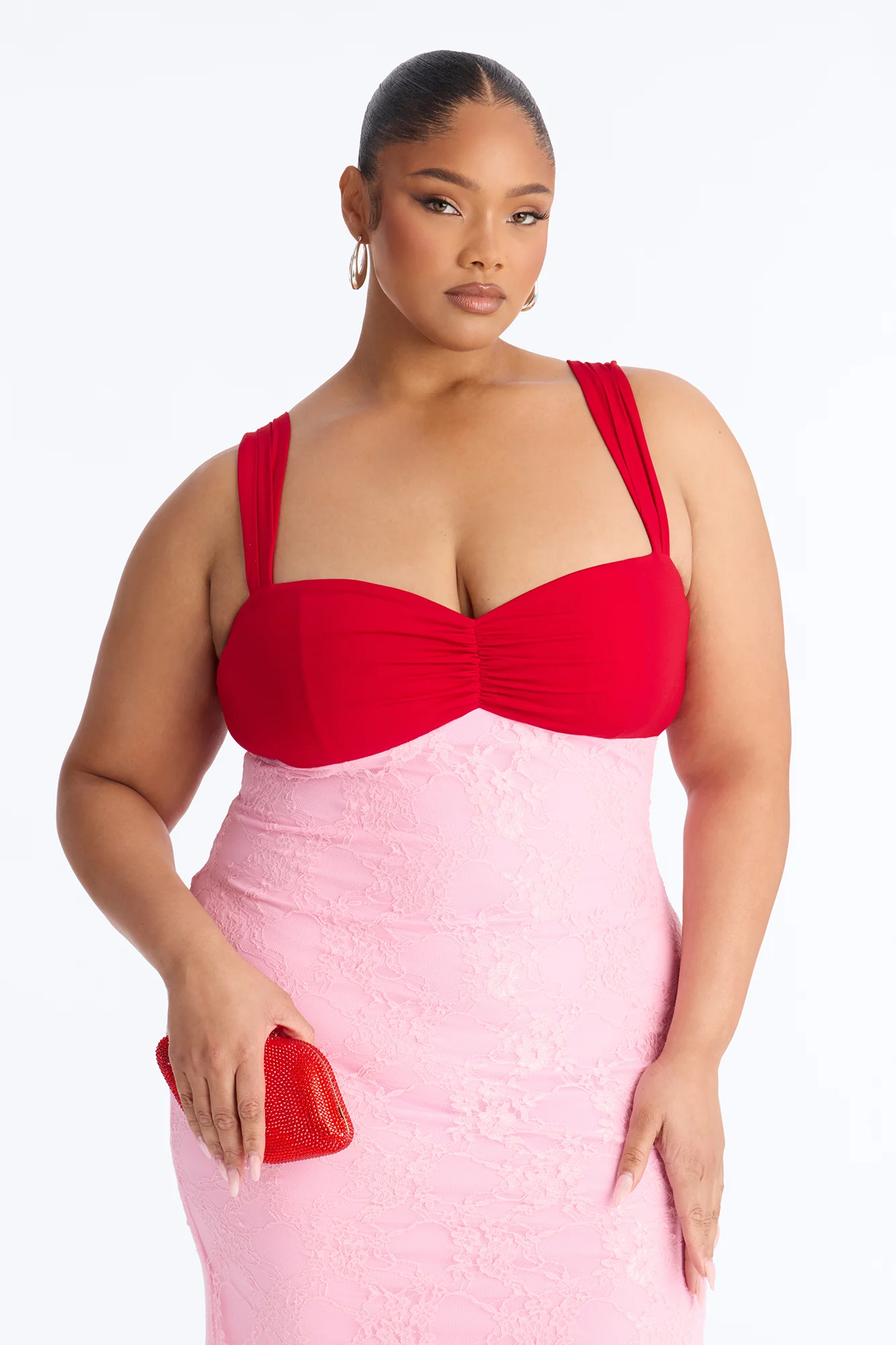 Delphine Lace Maxi Dress - Pink/combo - Image 5