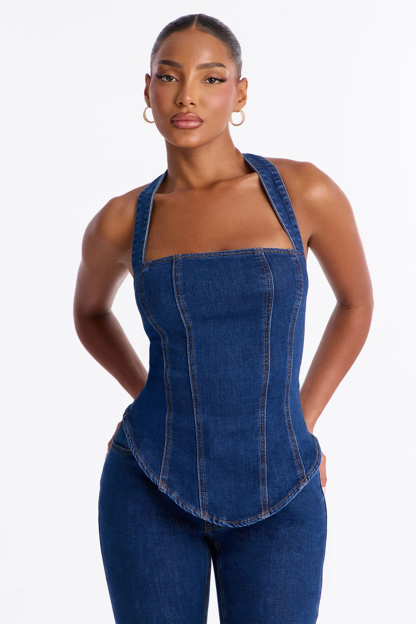 Denim Daze Capri Set - Dark Wash - Image 2