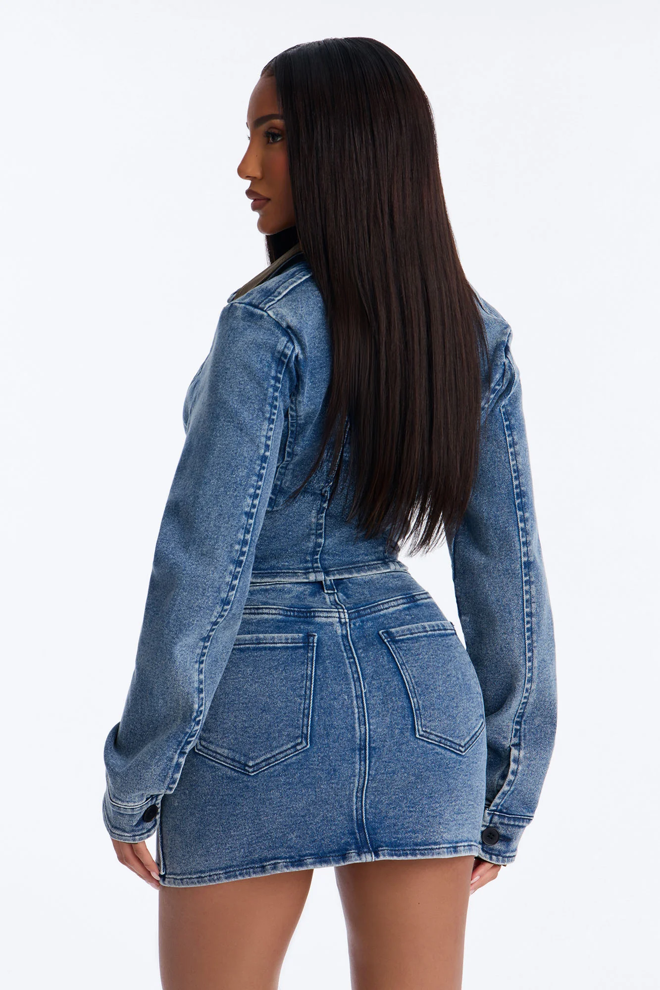 Denim Directive Skirt Set - Medium Wash - Image 5