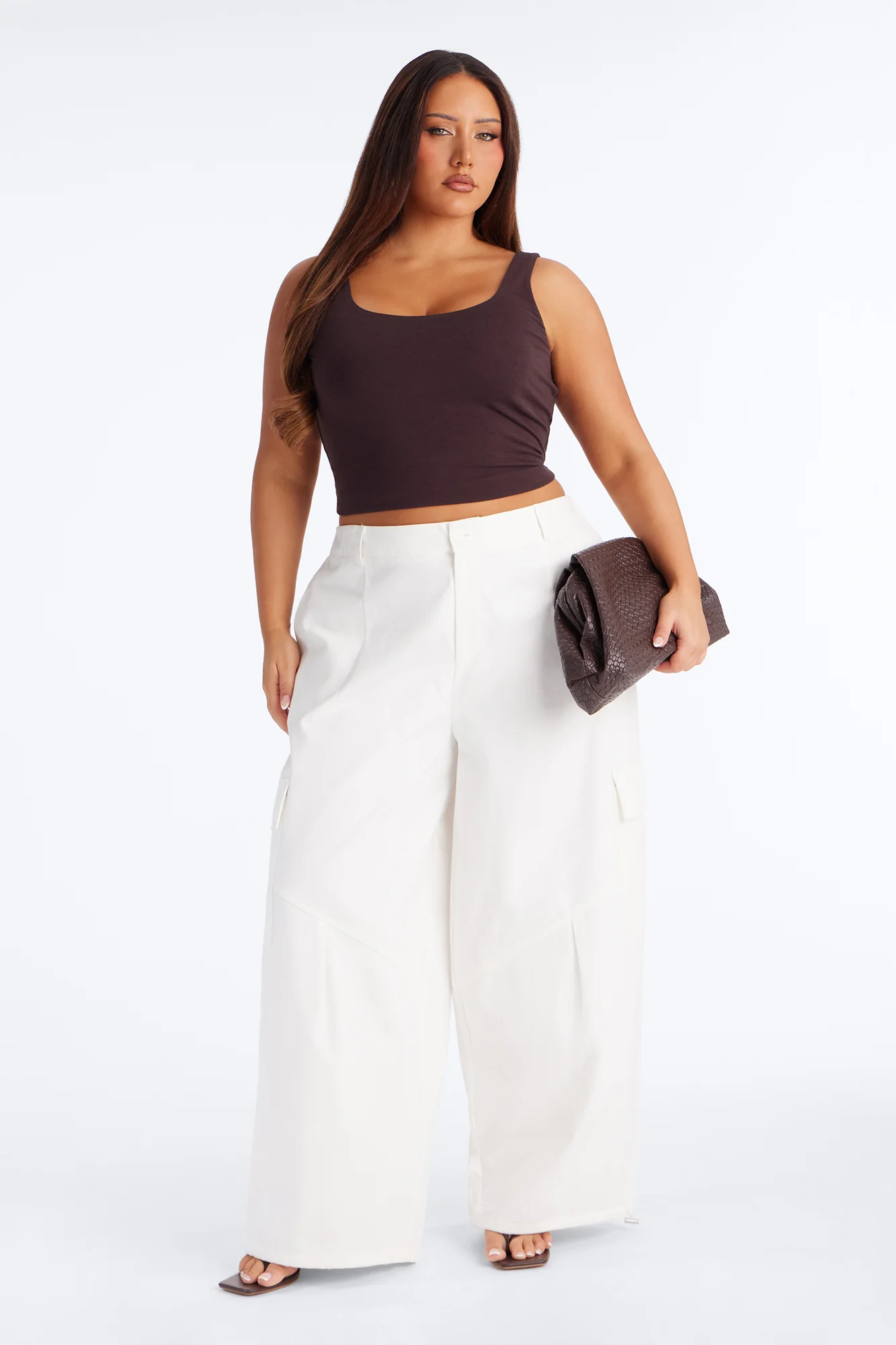 Denise Double Lined Tank - Brown - Image 5