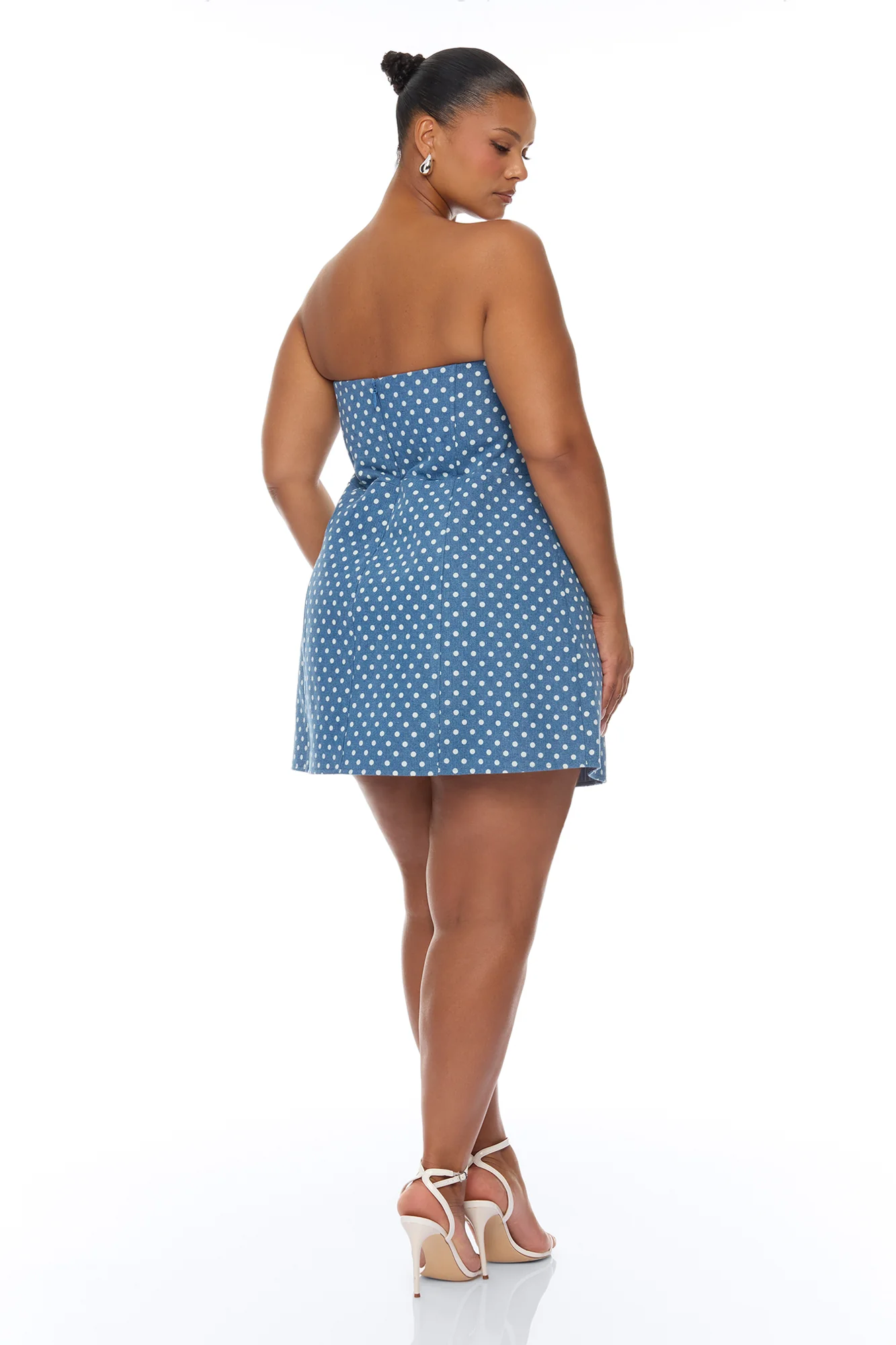 Denise Pearl Denim Mini Dress - Denim - Image 8