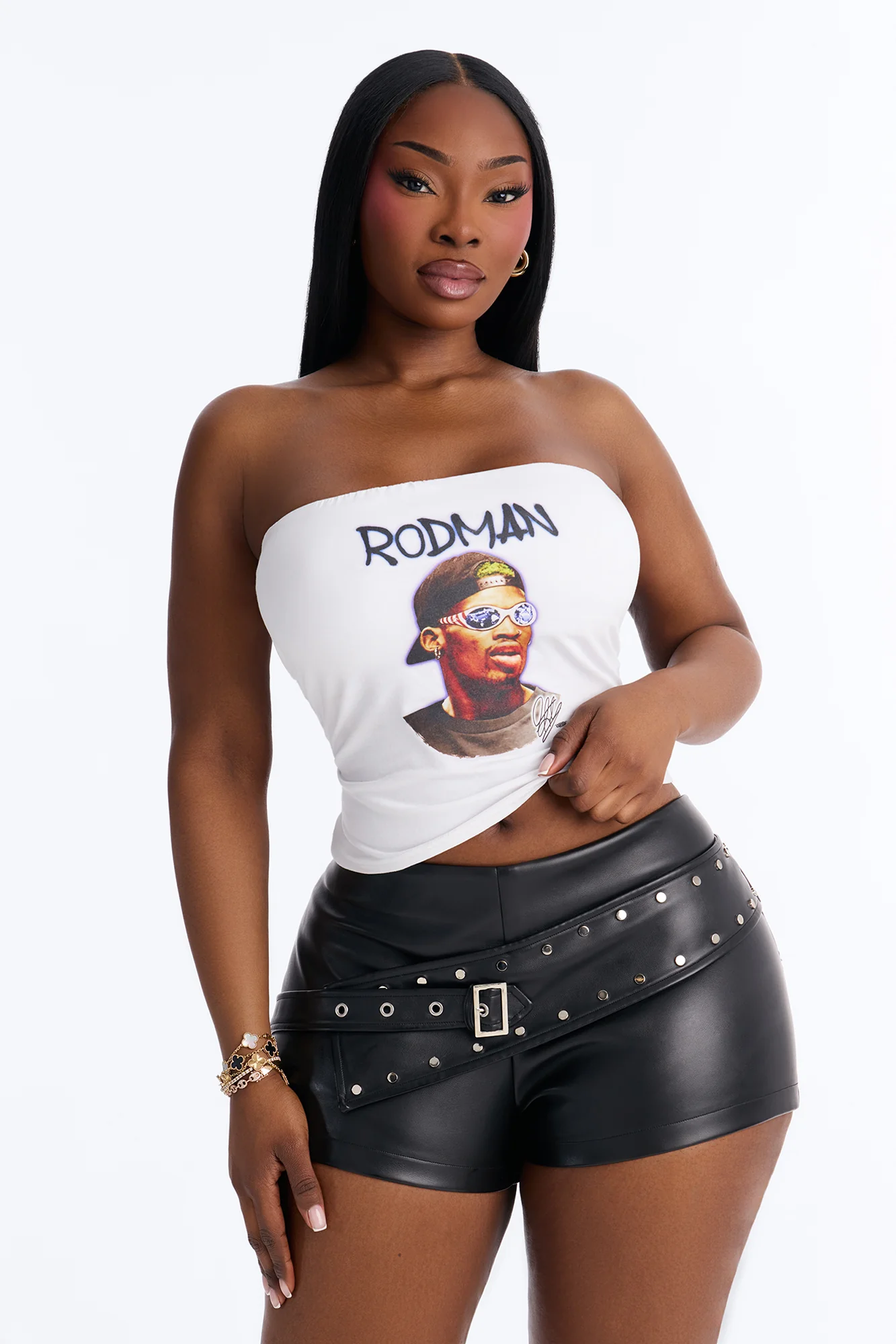 Dennis Rodman Tube Top - White