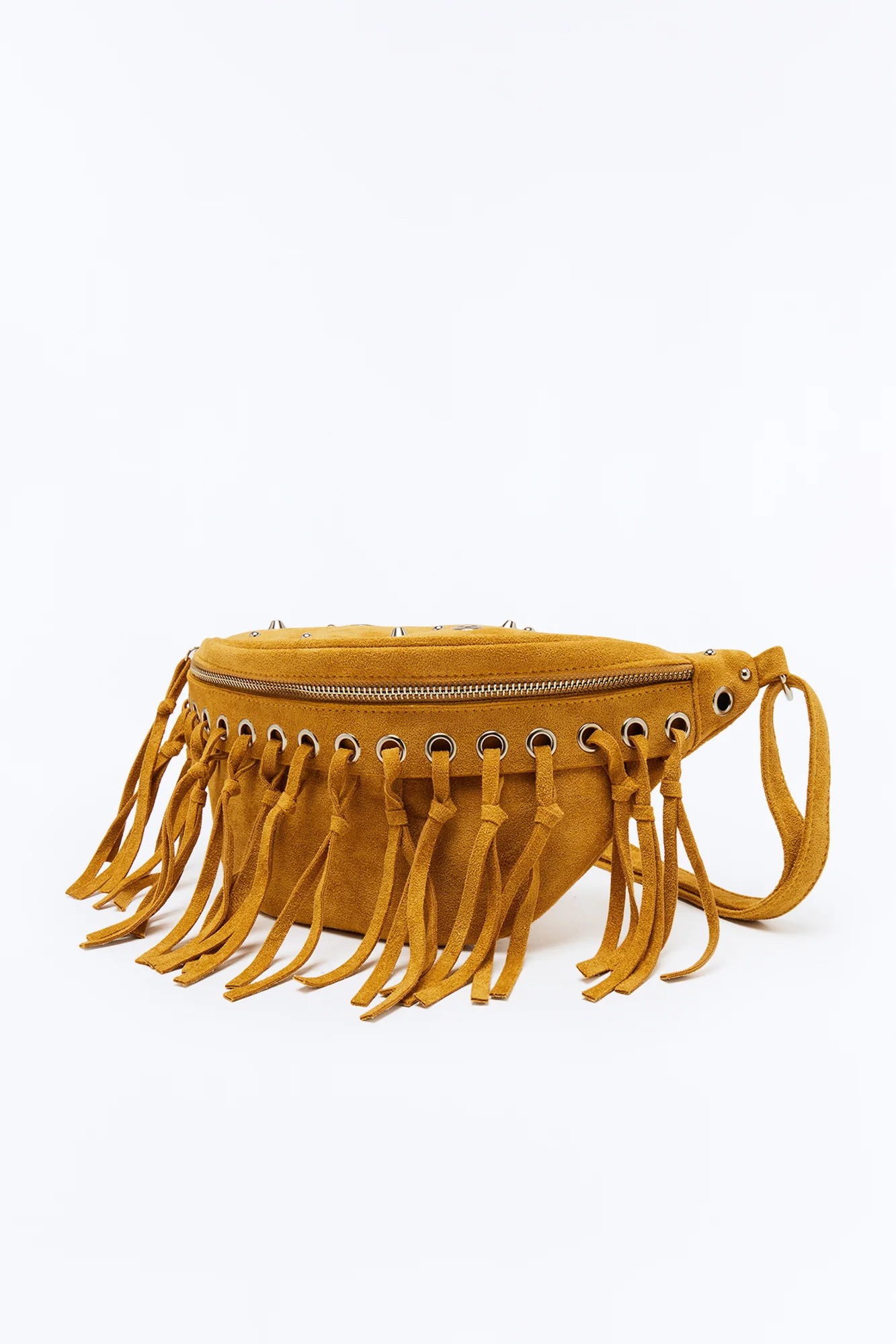 Desert Drifter Faux Suede Belt Bag - Cognac - Image 4