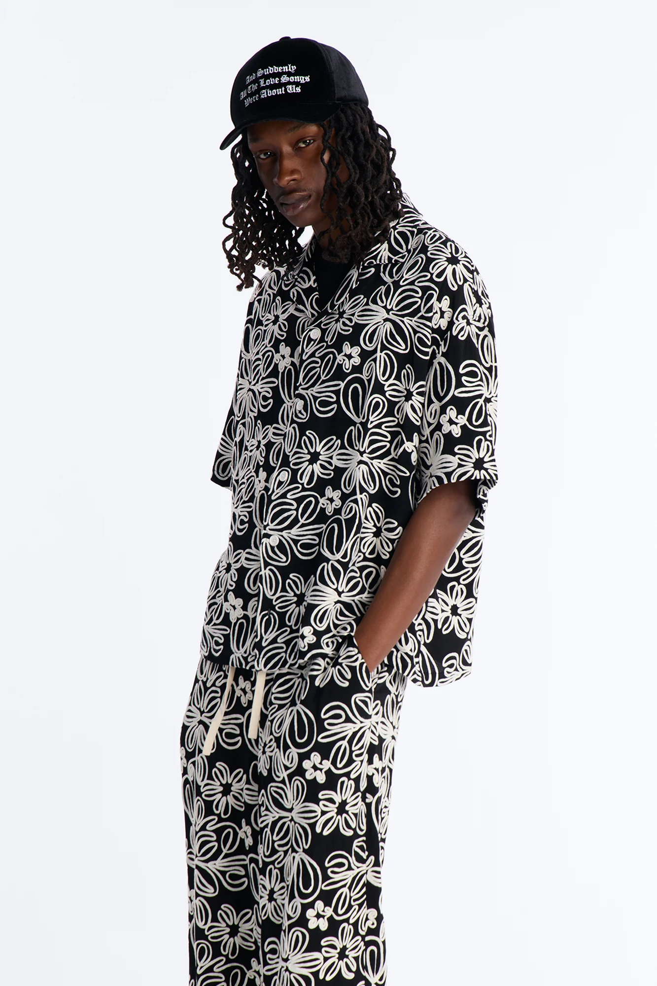 Desert Nights Cuban Collar Shirt - Black