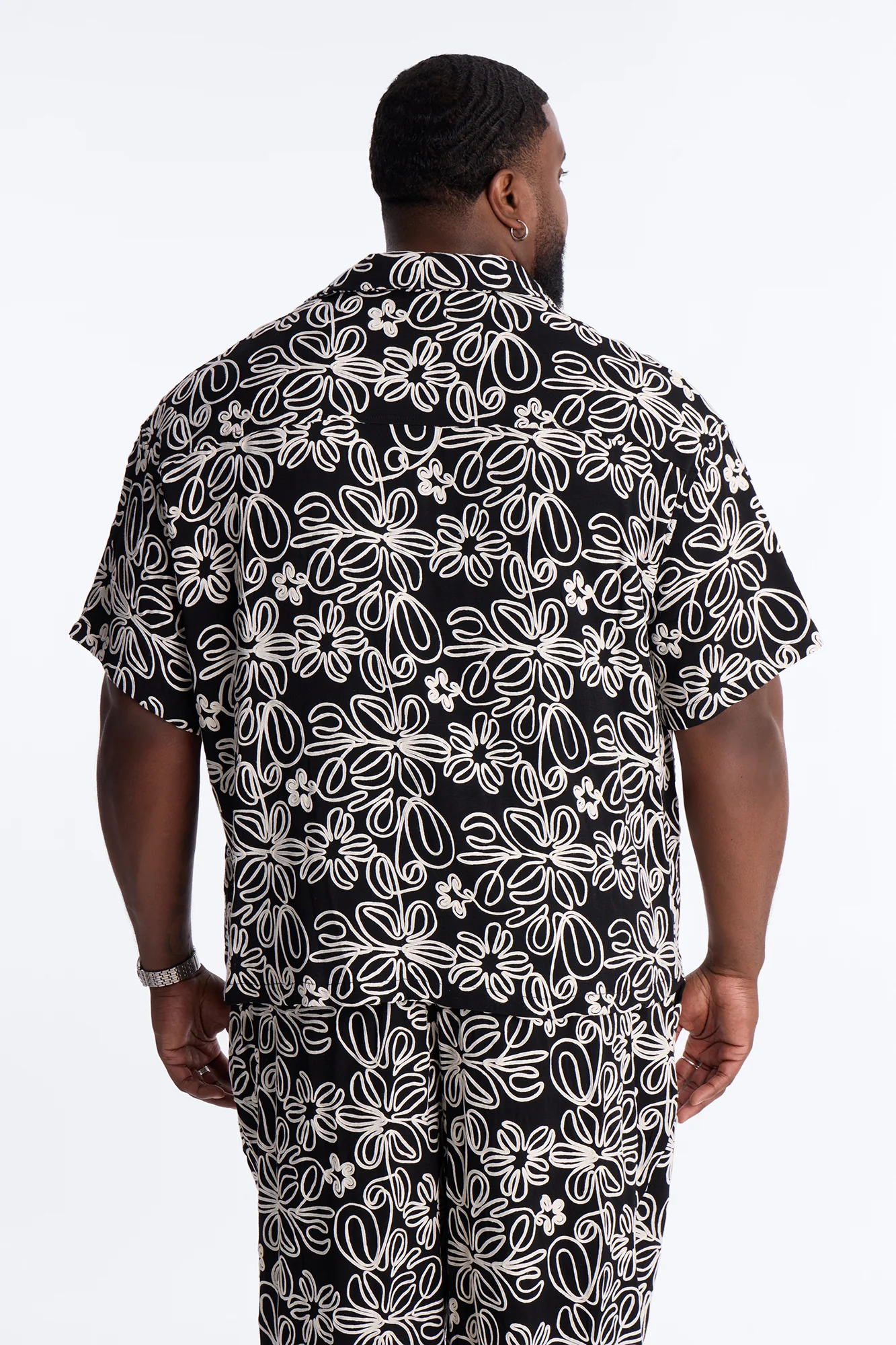 Desert Nights Cuban Collar Shirt - Black - Image 8