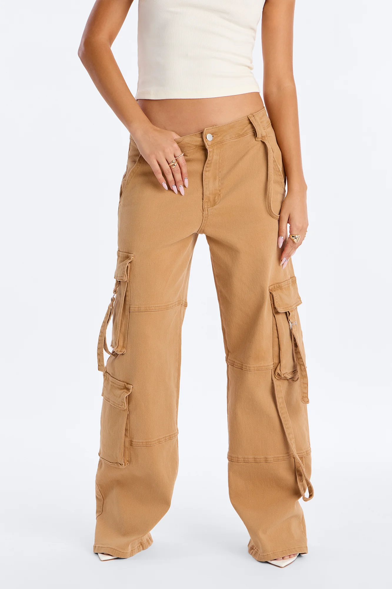 Desi Mineral Wash Cargo Pant - Khaki - Image 2
