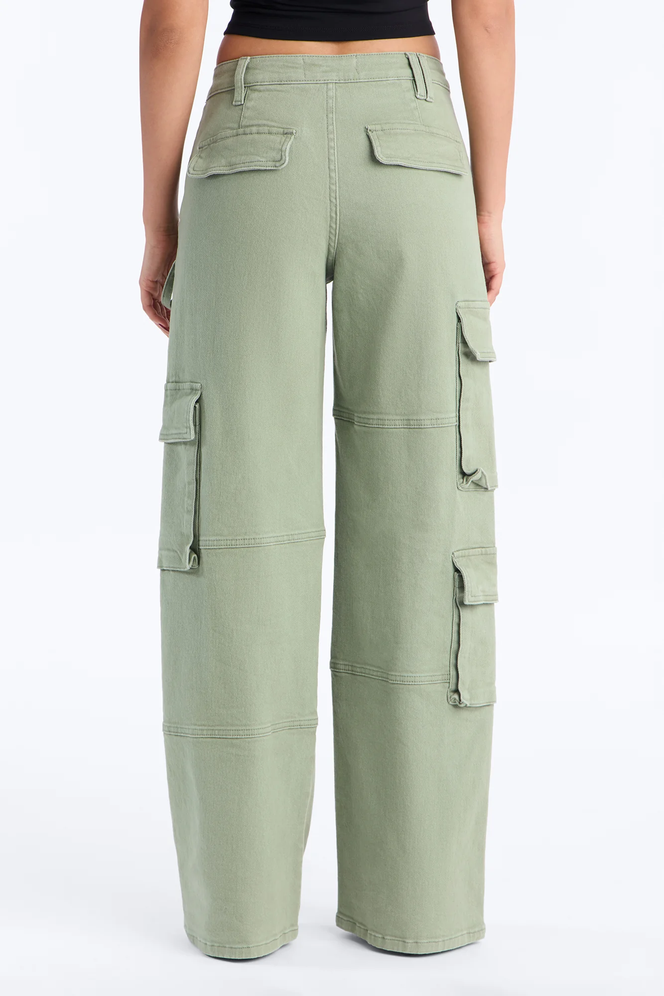 Desi Mineral Wash Cargo Pant - Sage - Image 4