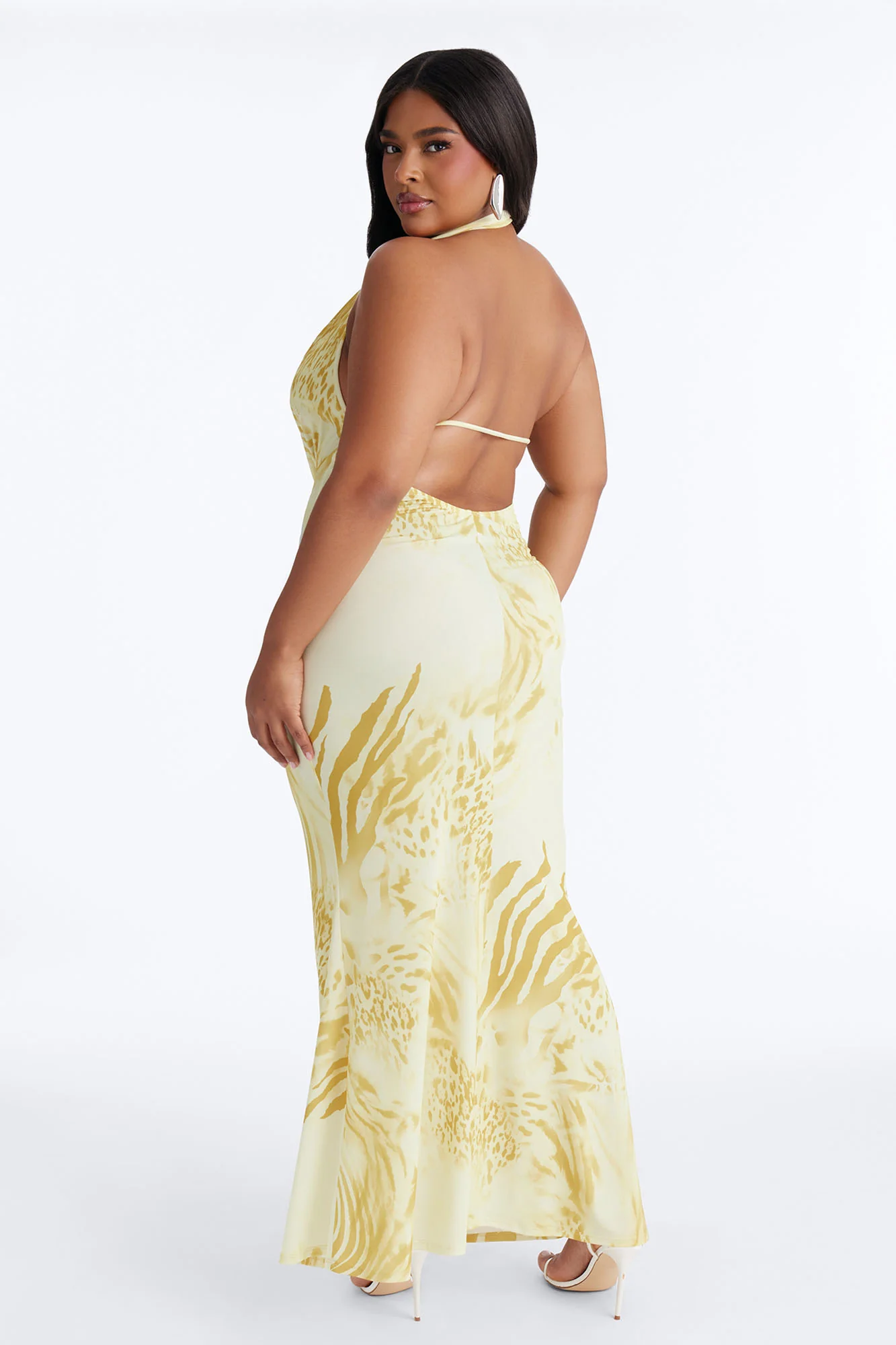 Destinee Backless Hardware Maxi Dress - Yellow/combo - Image 7