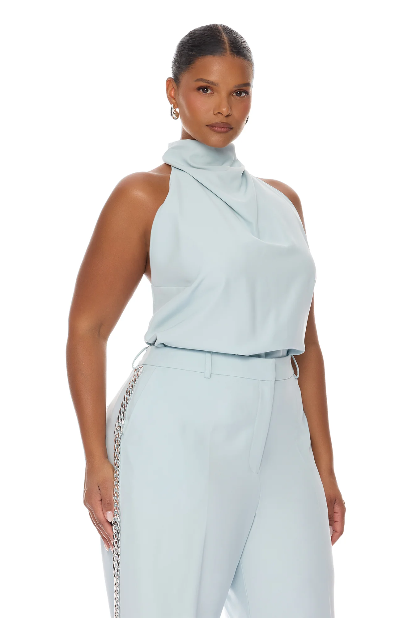 Destiny Chain Hardware Pant Set - Light Blue - Image 6