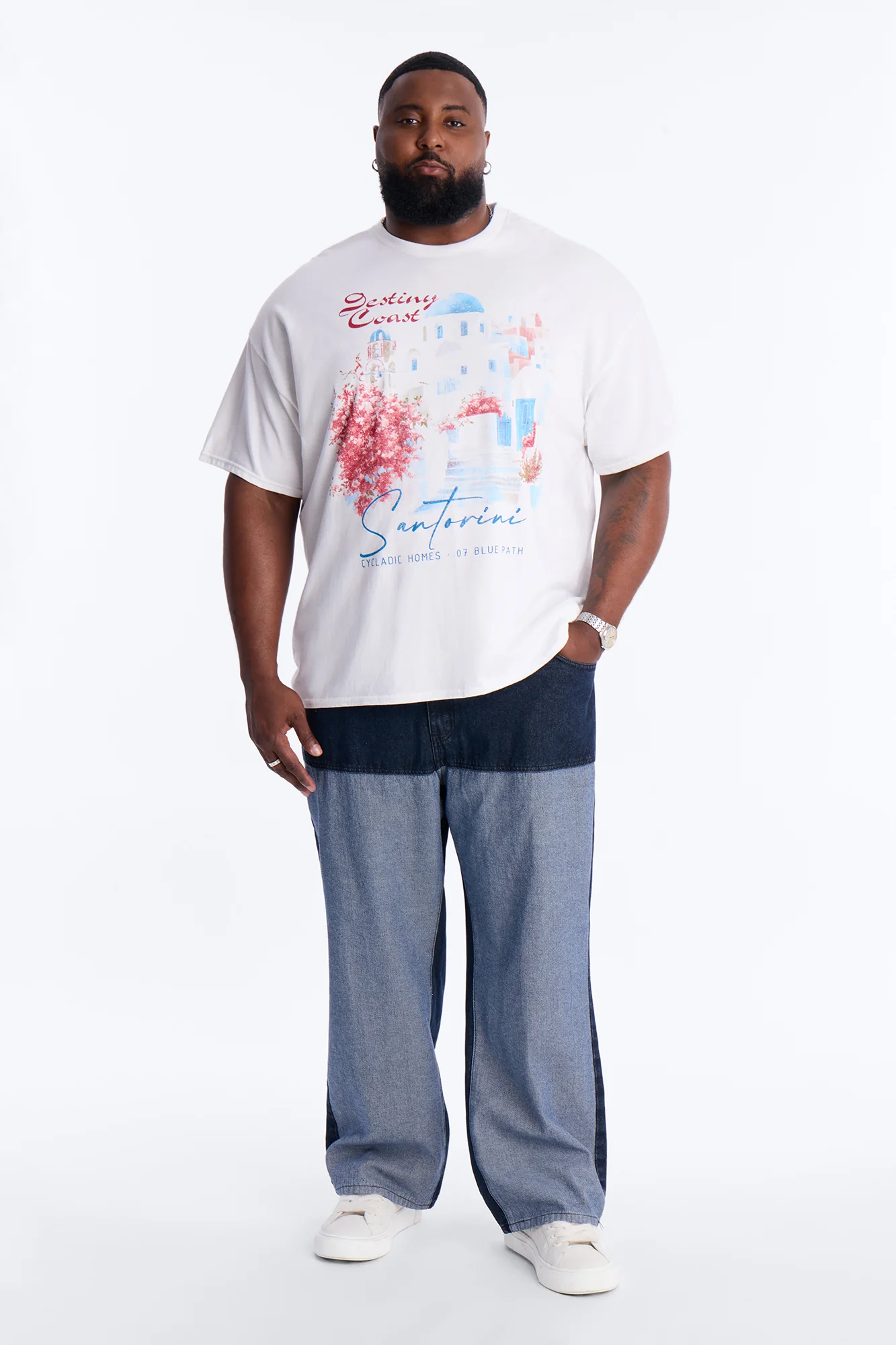 Destiny Coast Oversized Short Sleeve Tee - White - Image 5