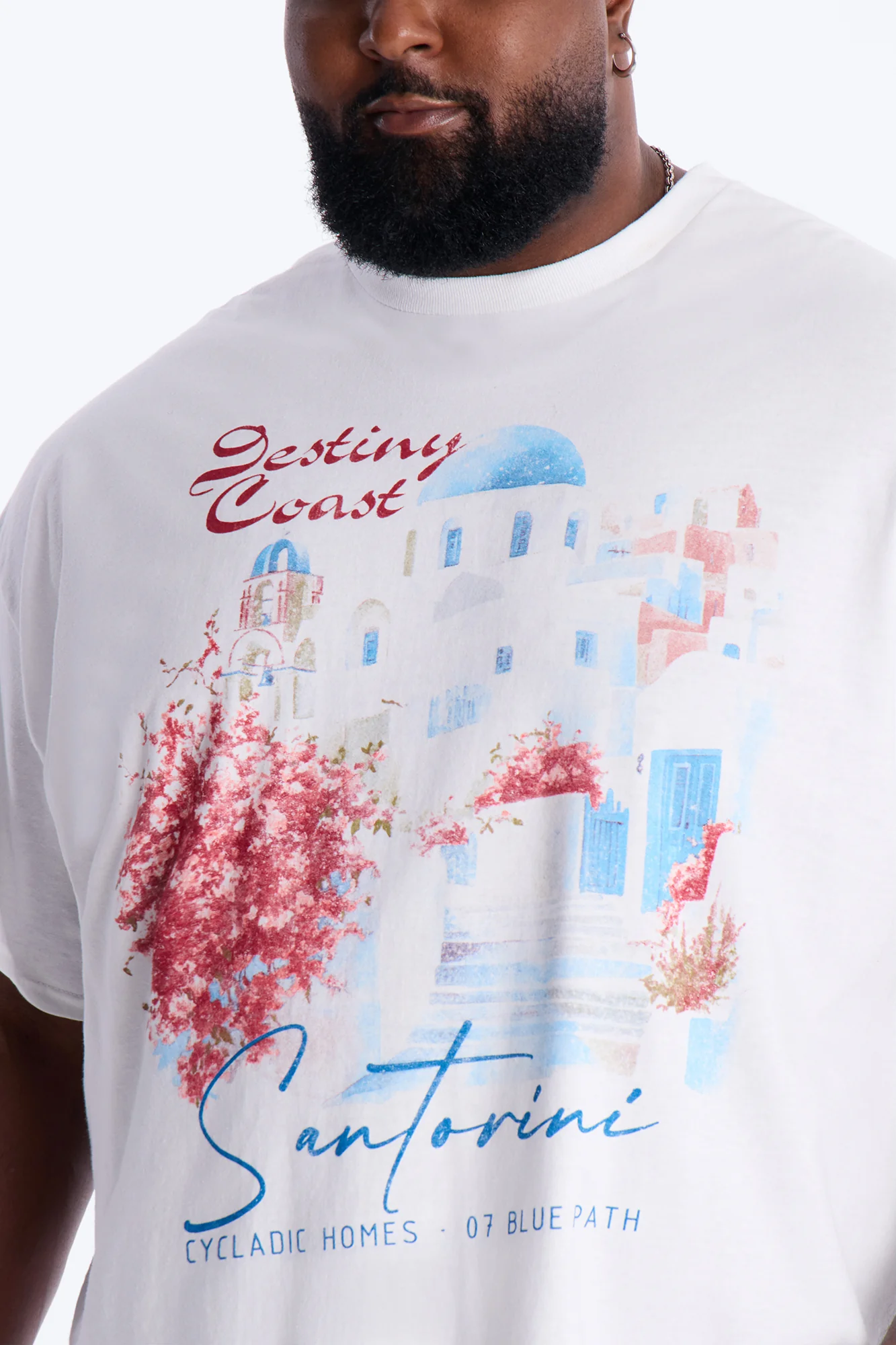 Destiny Coast Oversized Short Sleeve Tee - White - Image 6