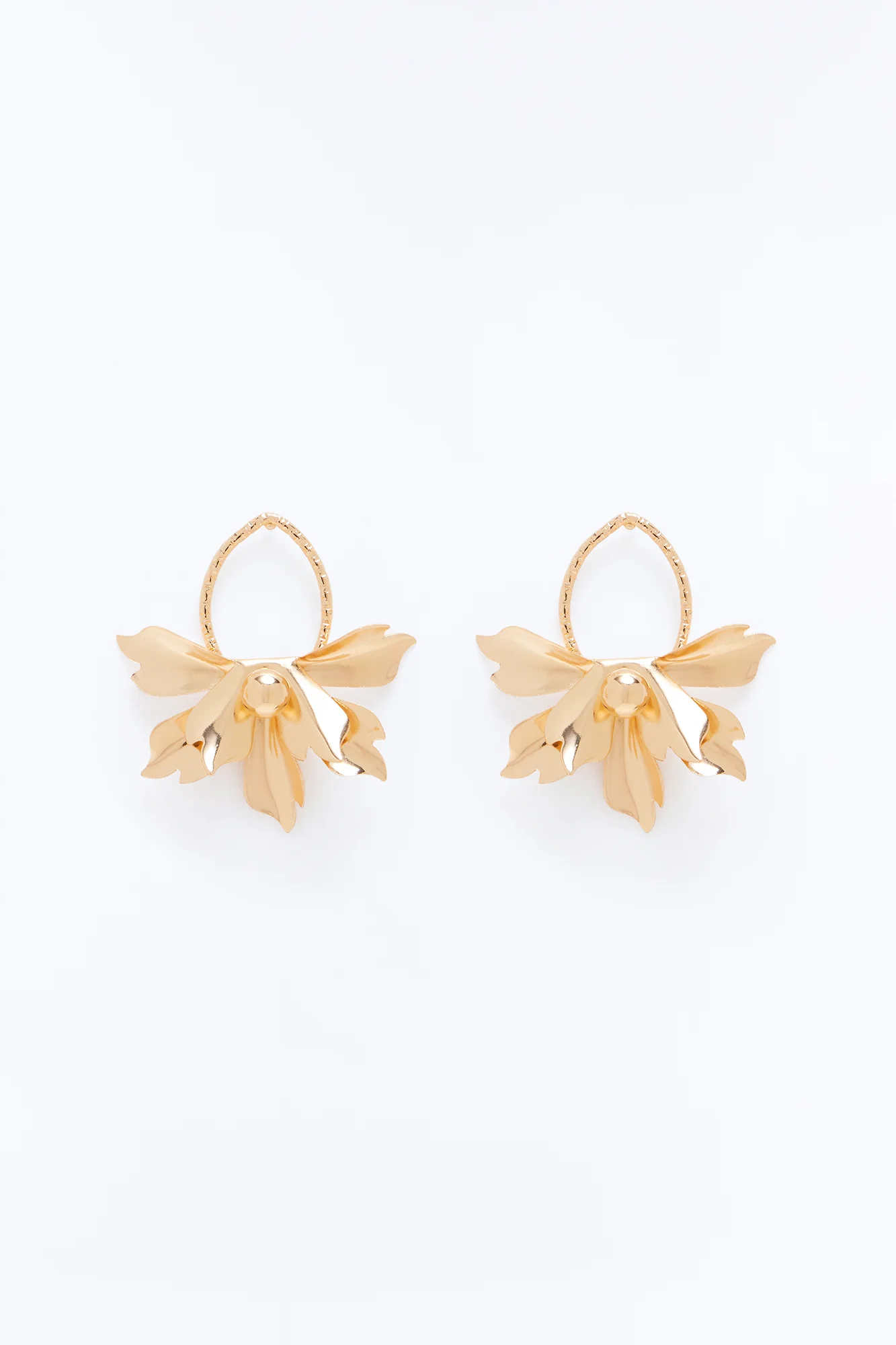 Devin Floral Earrings - Gold