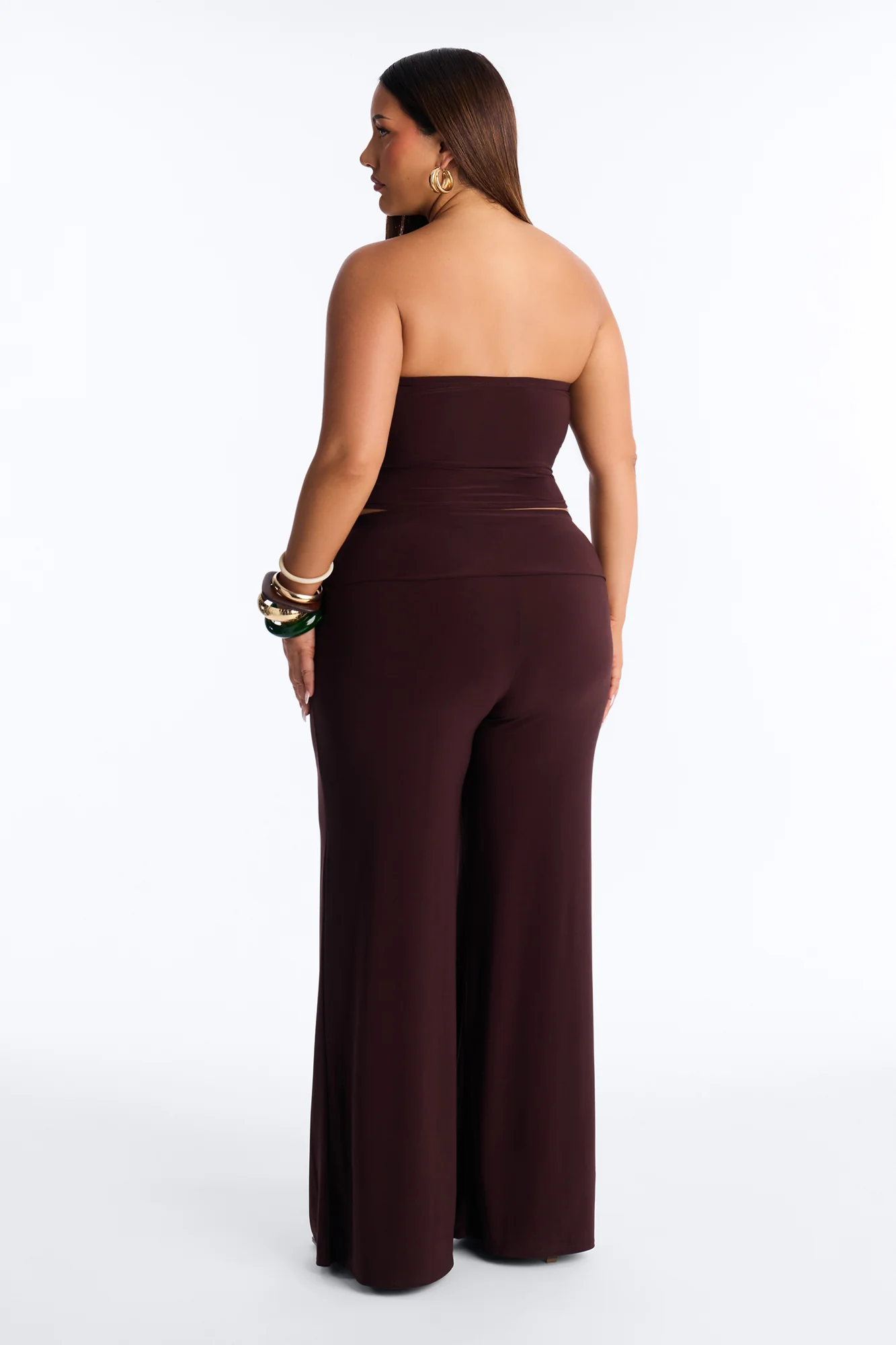Devin Tie Front Colorblock Pant Set - Brown/combo - Image 7