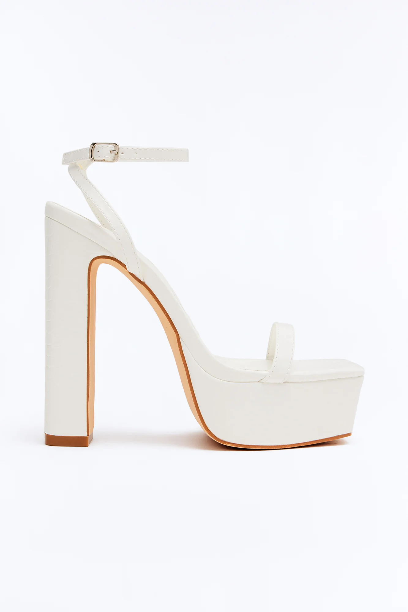 Deya Ultra Platform Heels - White