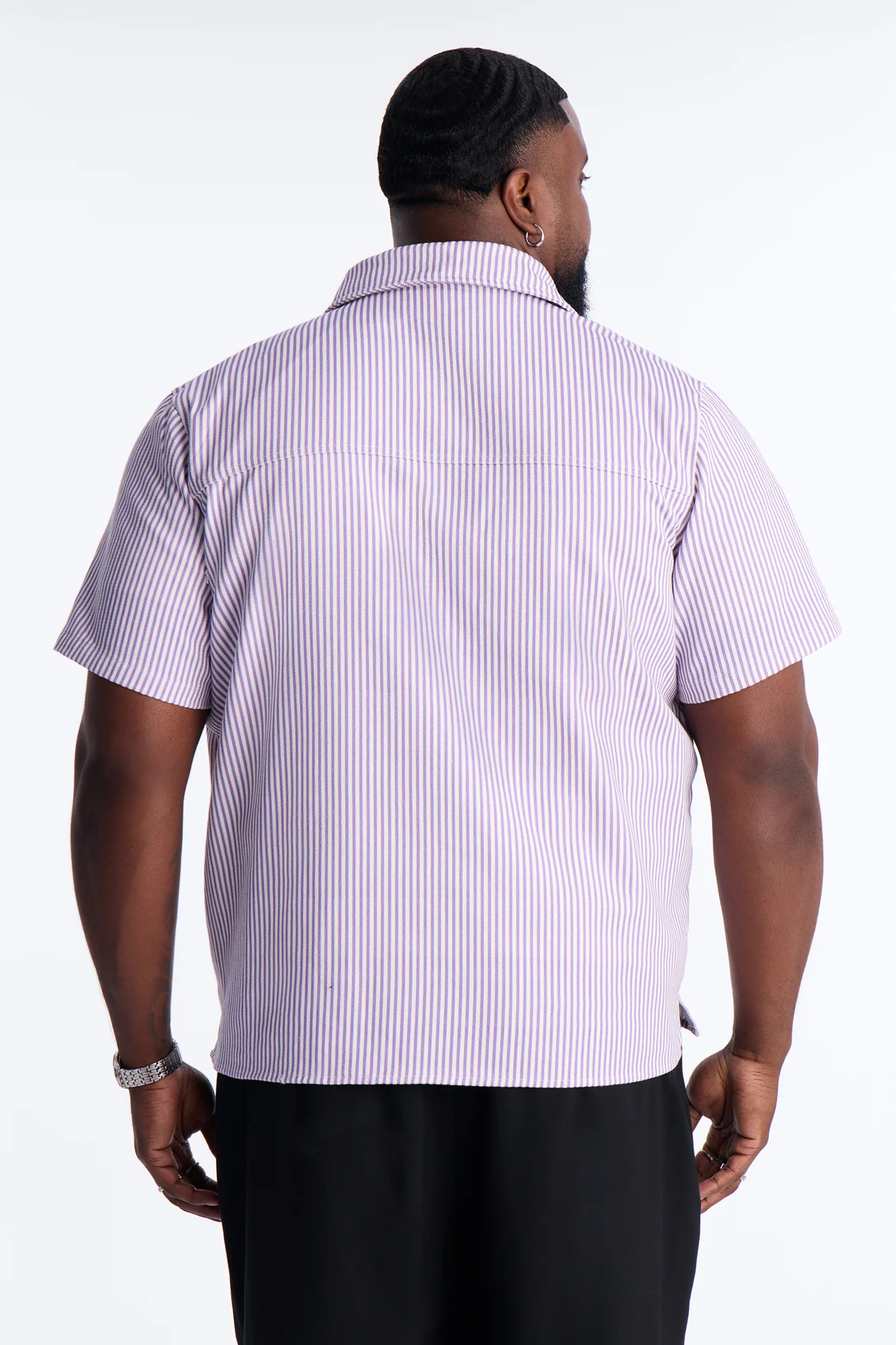 Diamante Trim Mechanic Shirt - Purple - Image 8