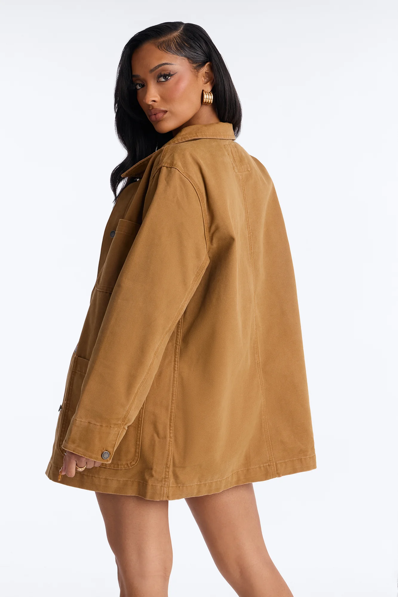 Dickie's Canvas Chore Jacket - Brown - Image 3