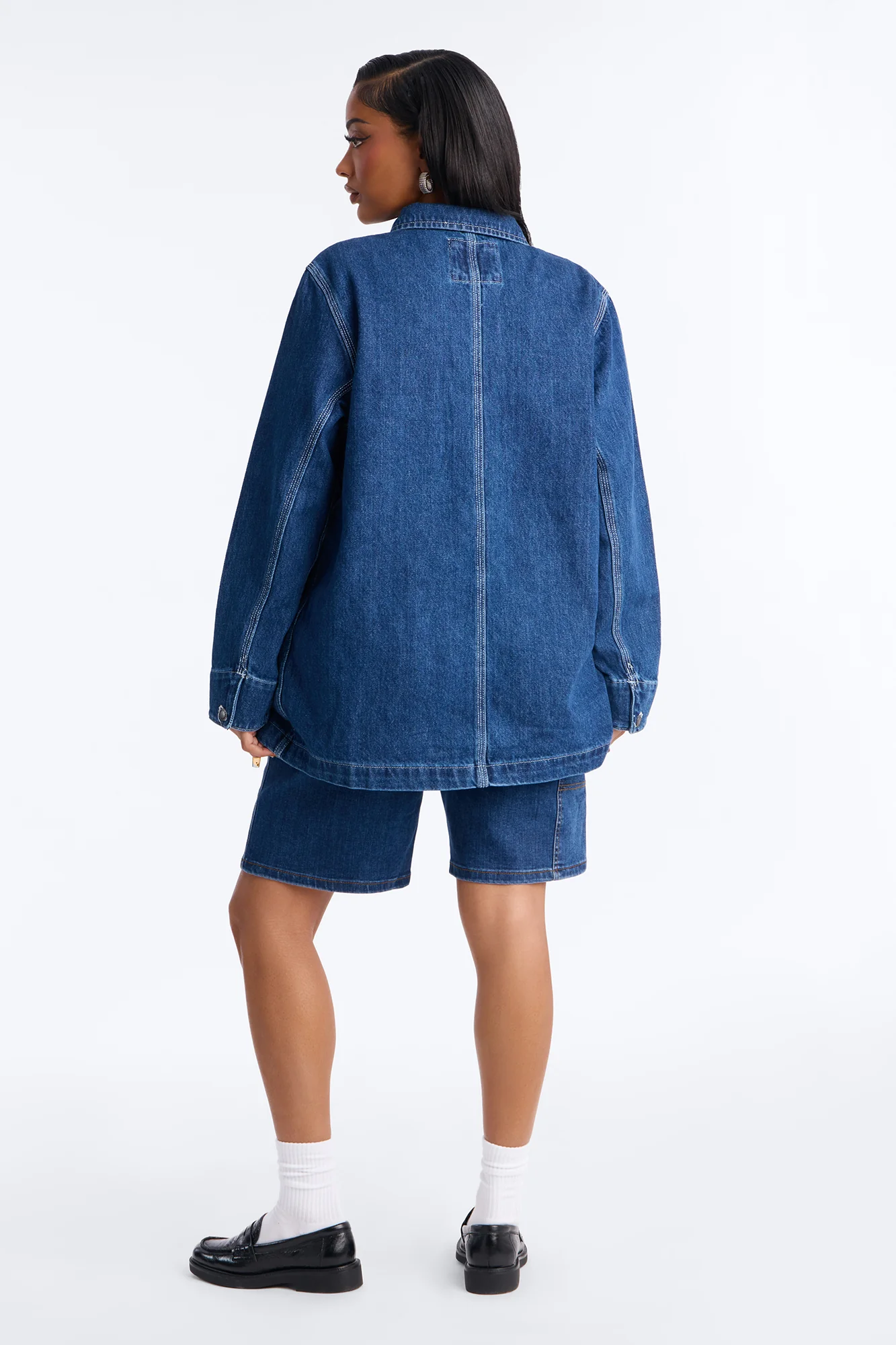 Dickie's Denim Chore Jacket - Medium Wash - Image 2