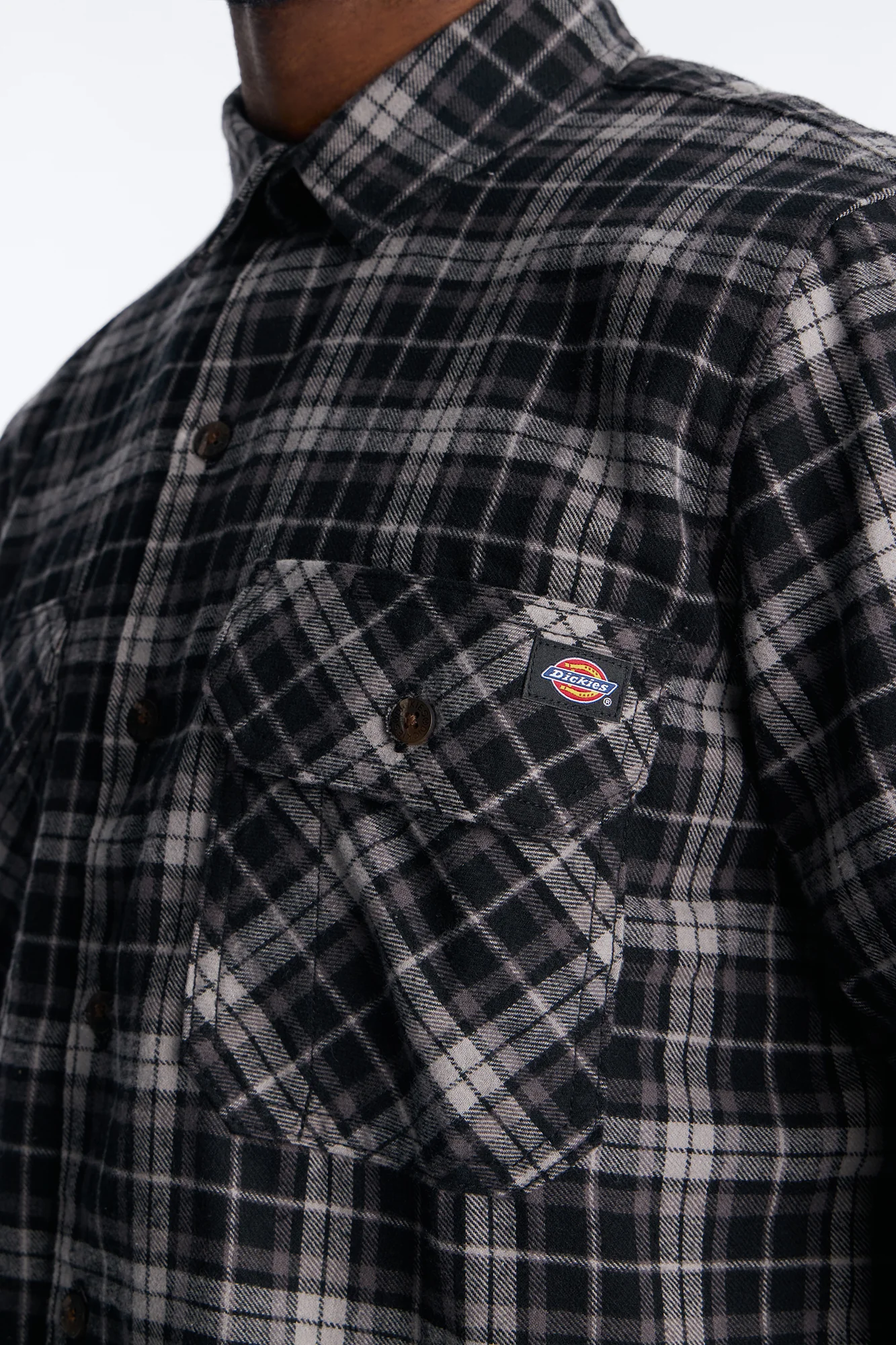 Dickies Flannel Work Shirt - Black - Image 4
