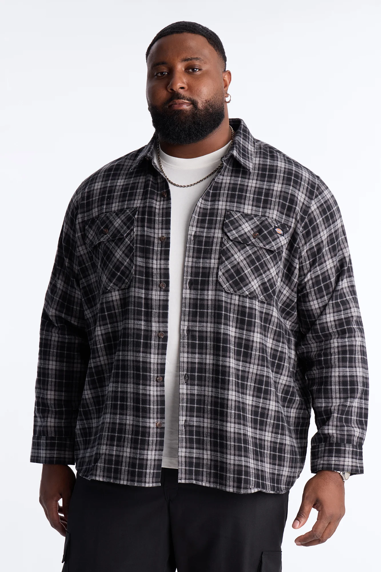 Dickies Flannel Work Shirt - Black - Image 6