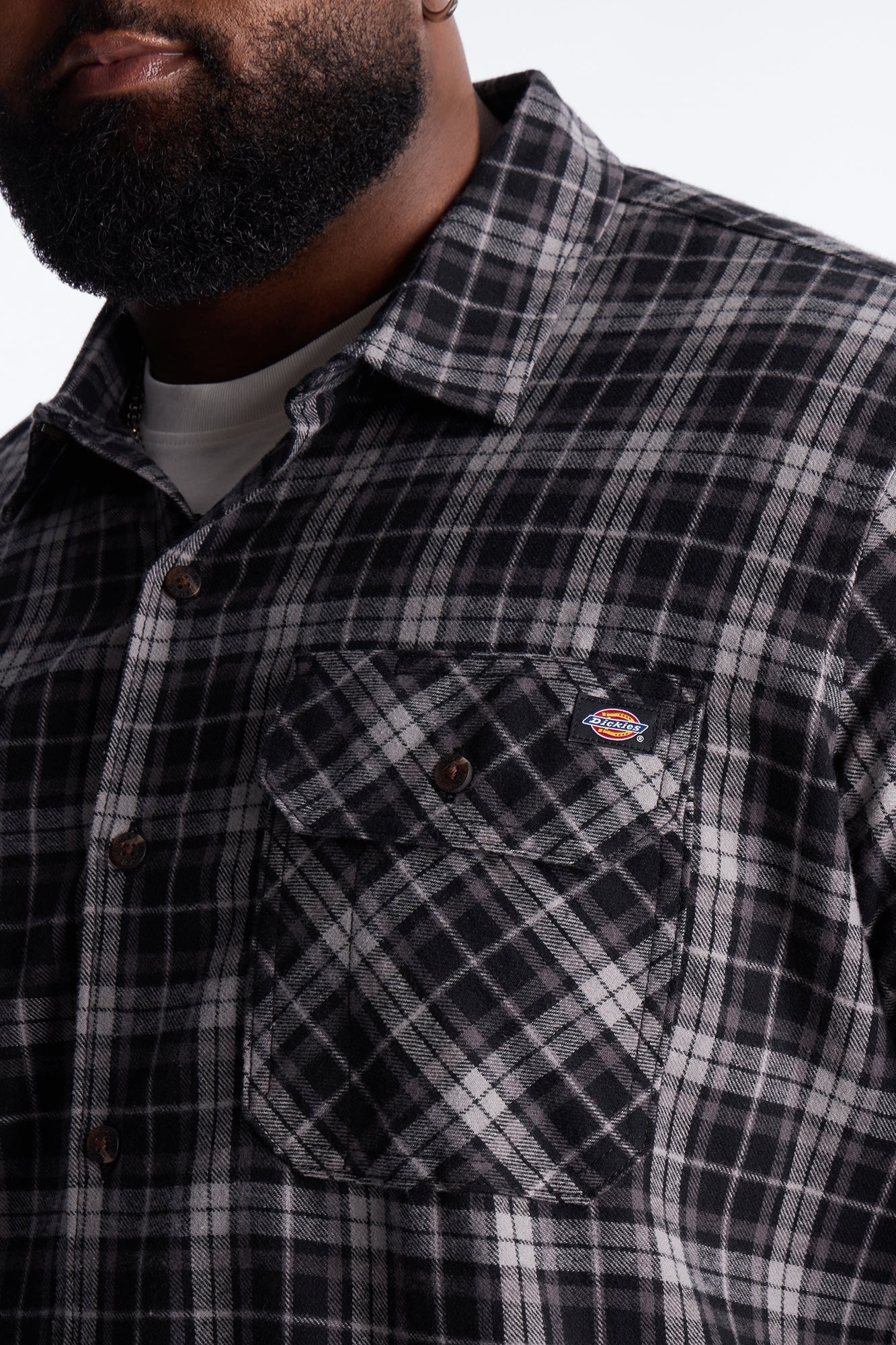 Dickies Flannel Work Shirt - Black - Image 8