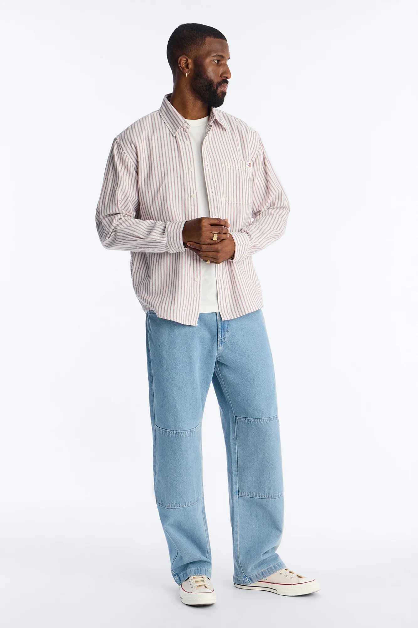 Dickies Loose Fit Double Knee Jean - Light Blue Wash - Image 2