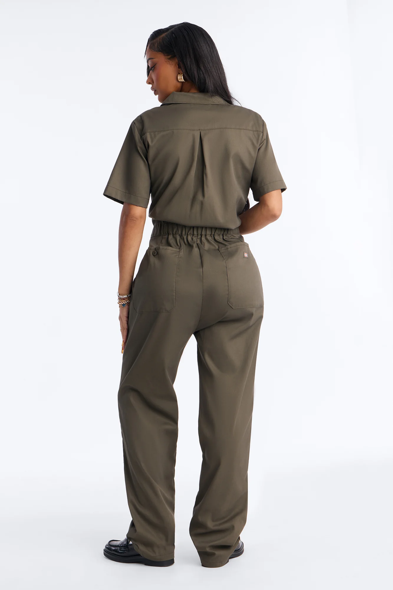 Dickie's Short Sleeve Coverall - Olive - Image 4
