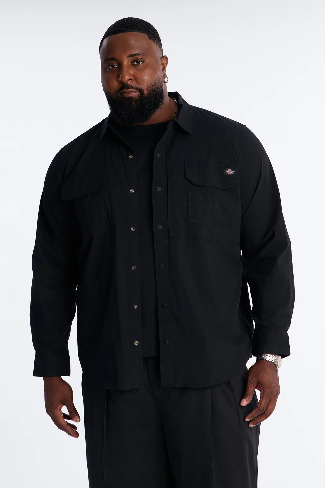 Dickies Utility Long Sleeve Work Shirt - Black - Image 6