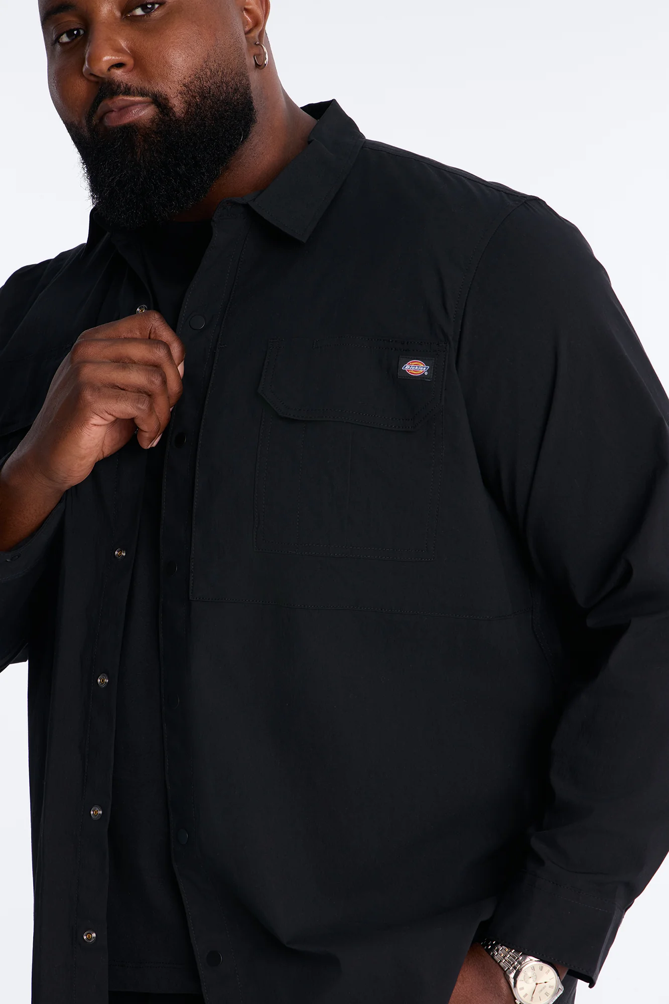 Dickies Utility Long Sleeve Work Shirt - Black - Image 8