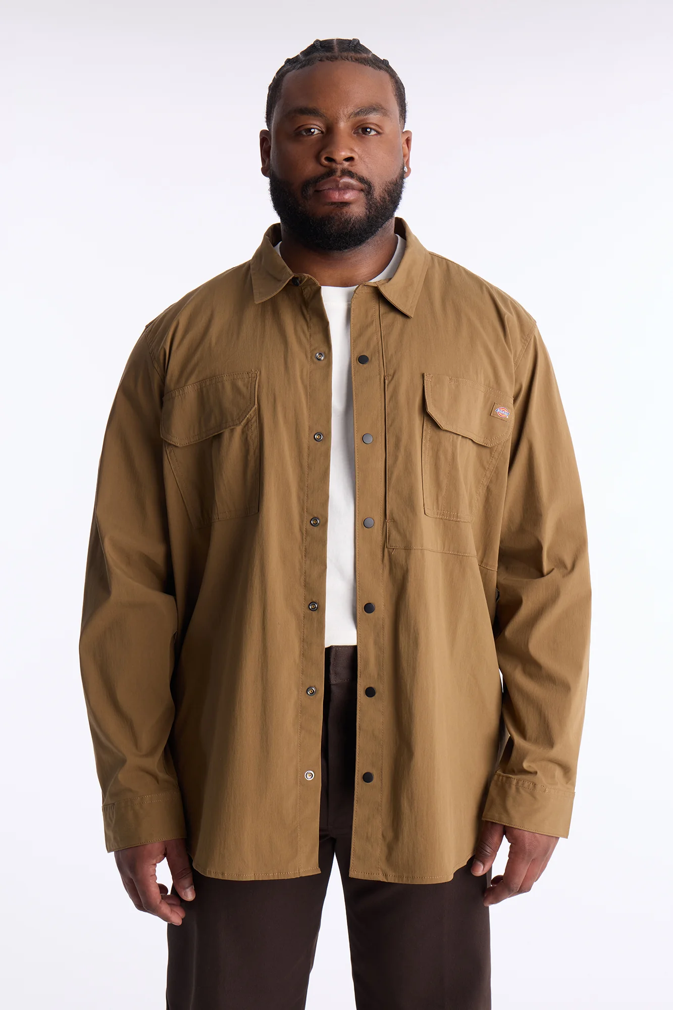 Dickies Utility Long Sleeve Work Shirt - Brown - Image 5