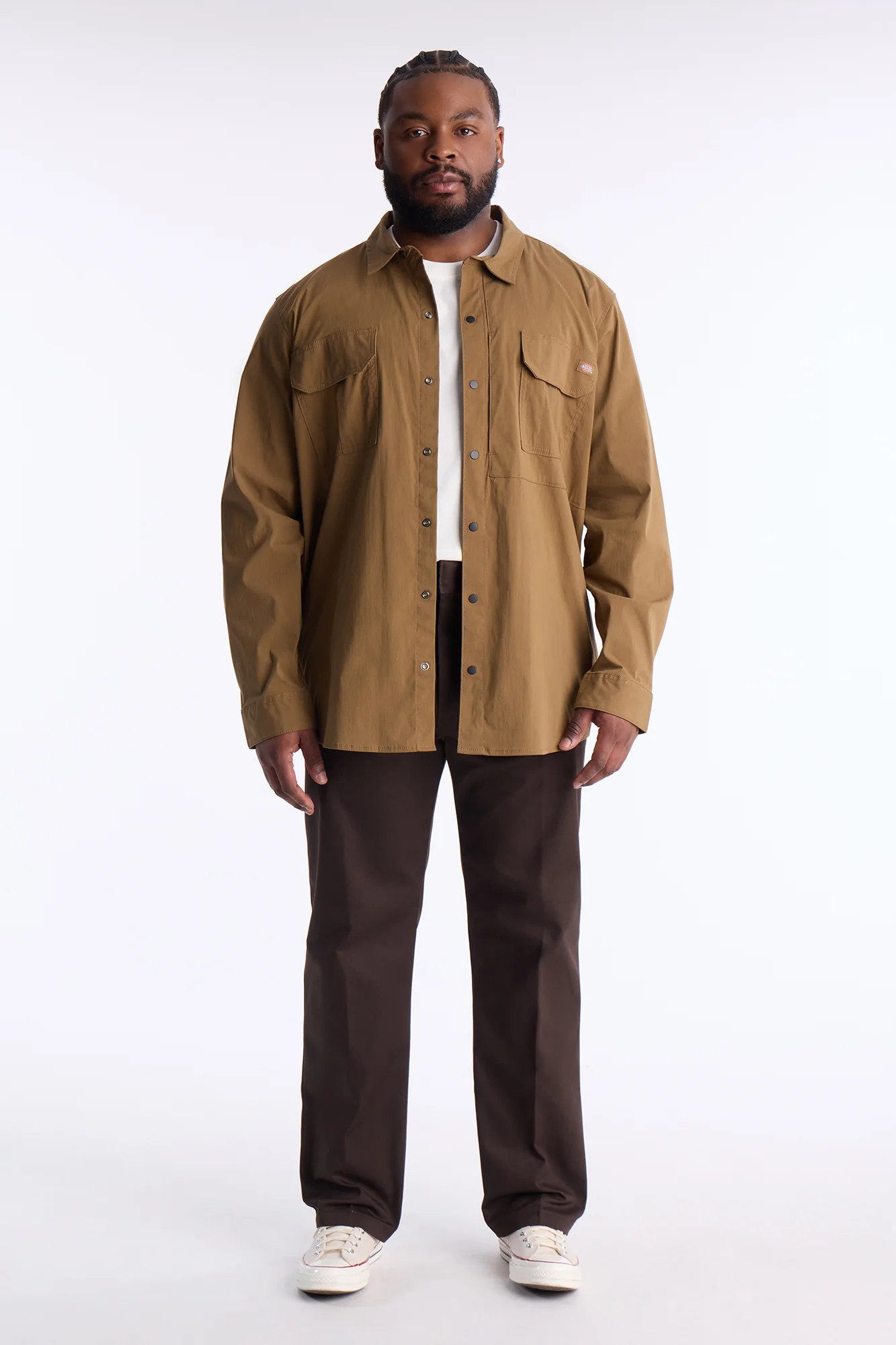 Dickies Utility Long Sleeve Work Shirt - Brown - Image 6