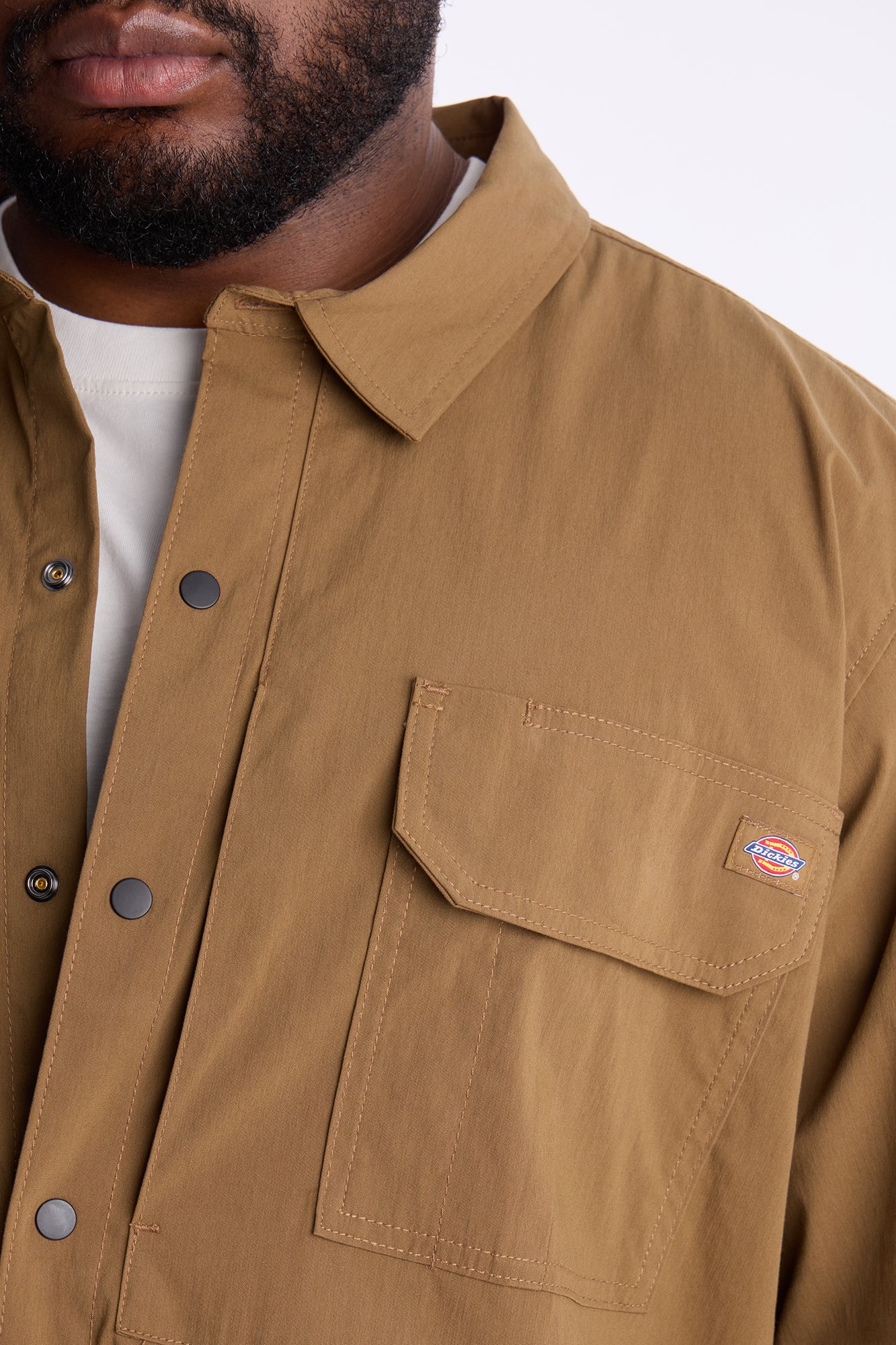 Dickies Utility Long Sleeve Work Shirt - Brown - Image 7