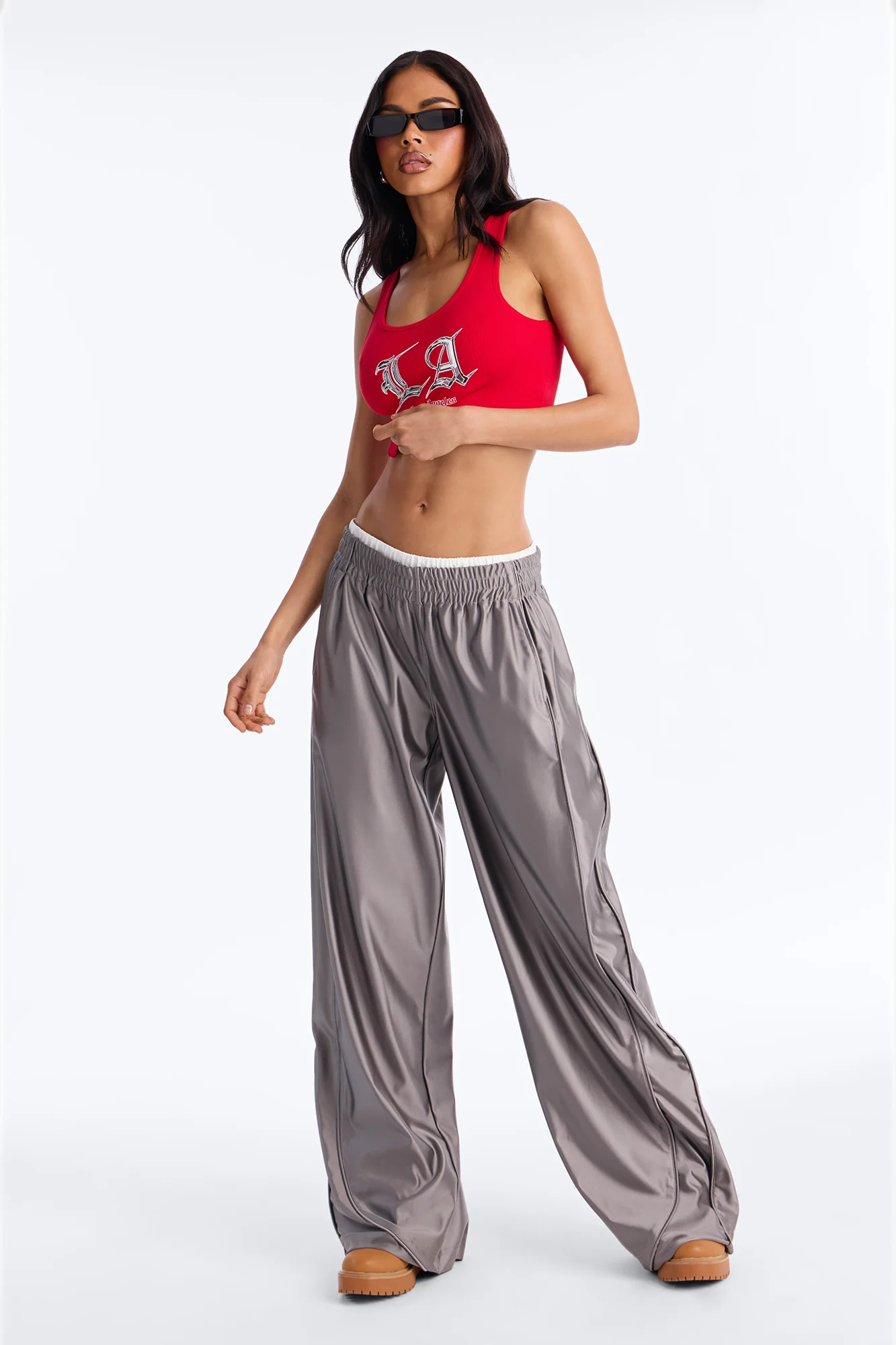 Different Wavelength Low Rise Double Waistband Pant 33″ - Grey