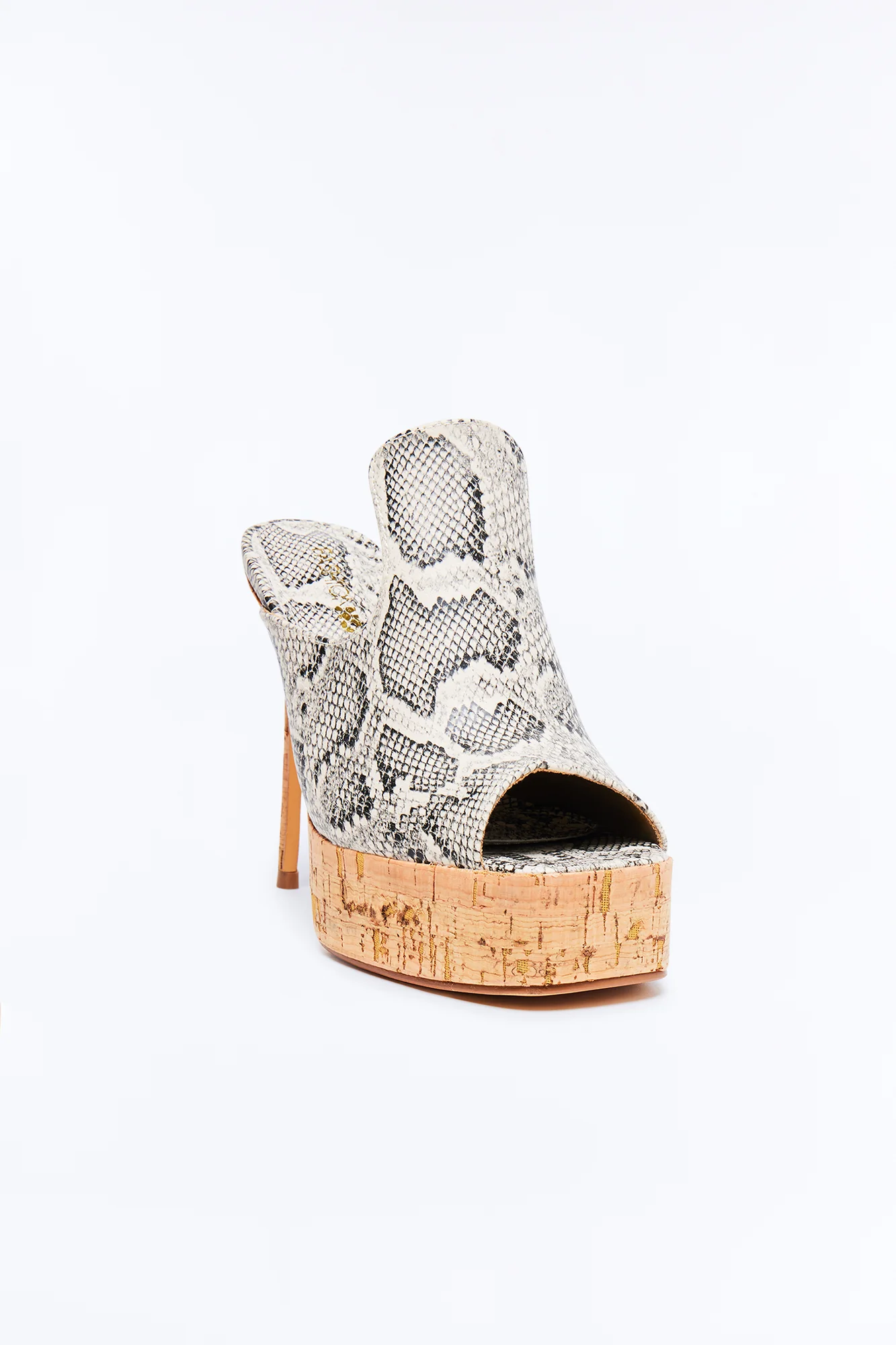 Dimension Peep Toe Platform Heels - Beige - Image 2