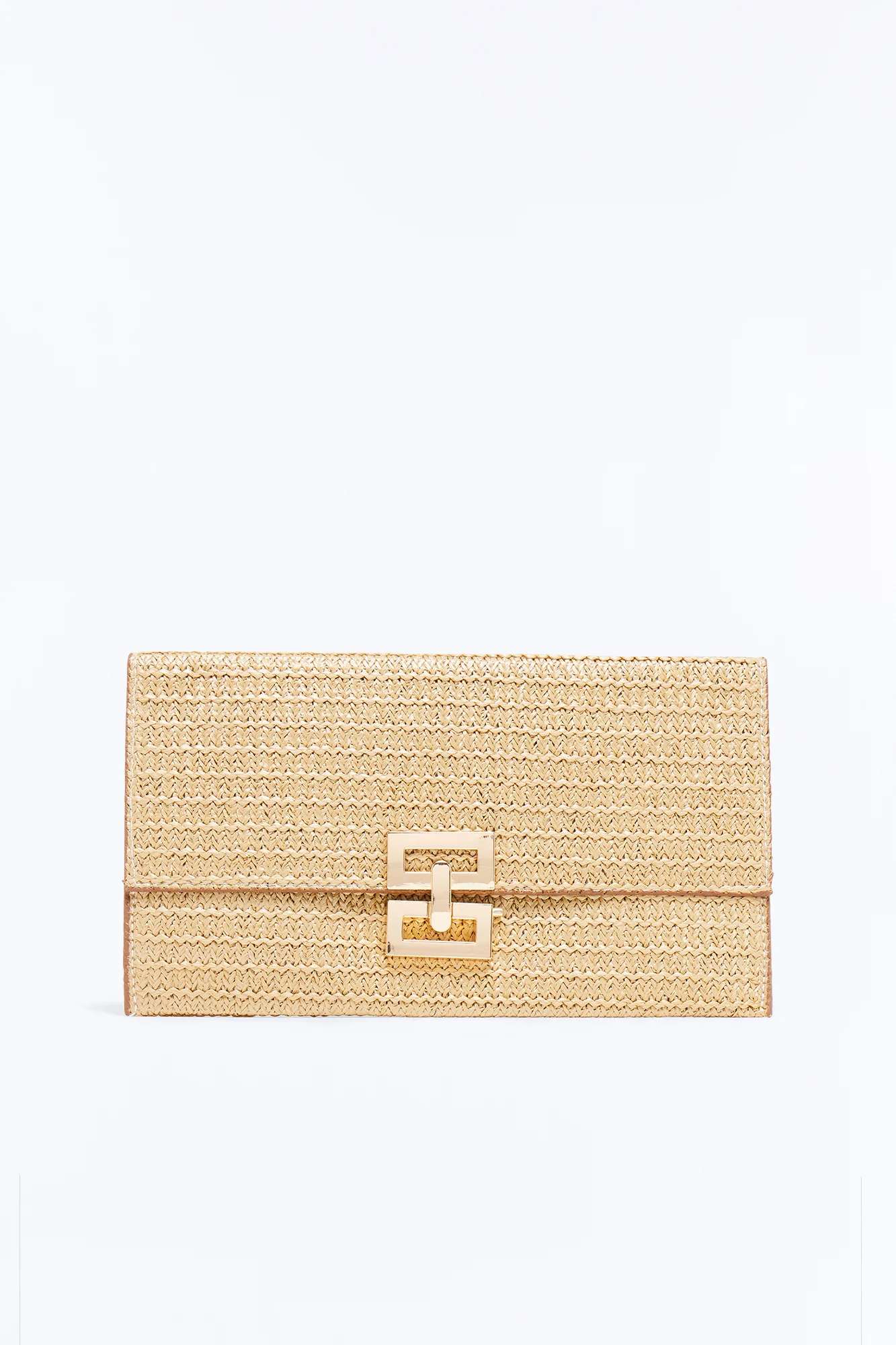 Dinner On The Beach Straw Clutch - Natural - Image 3
