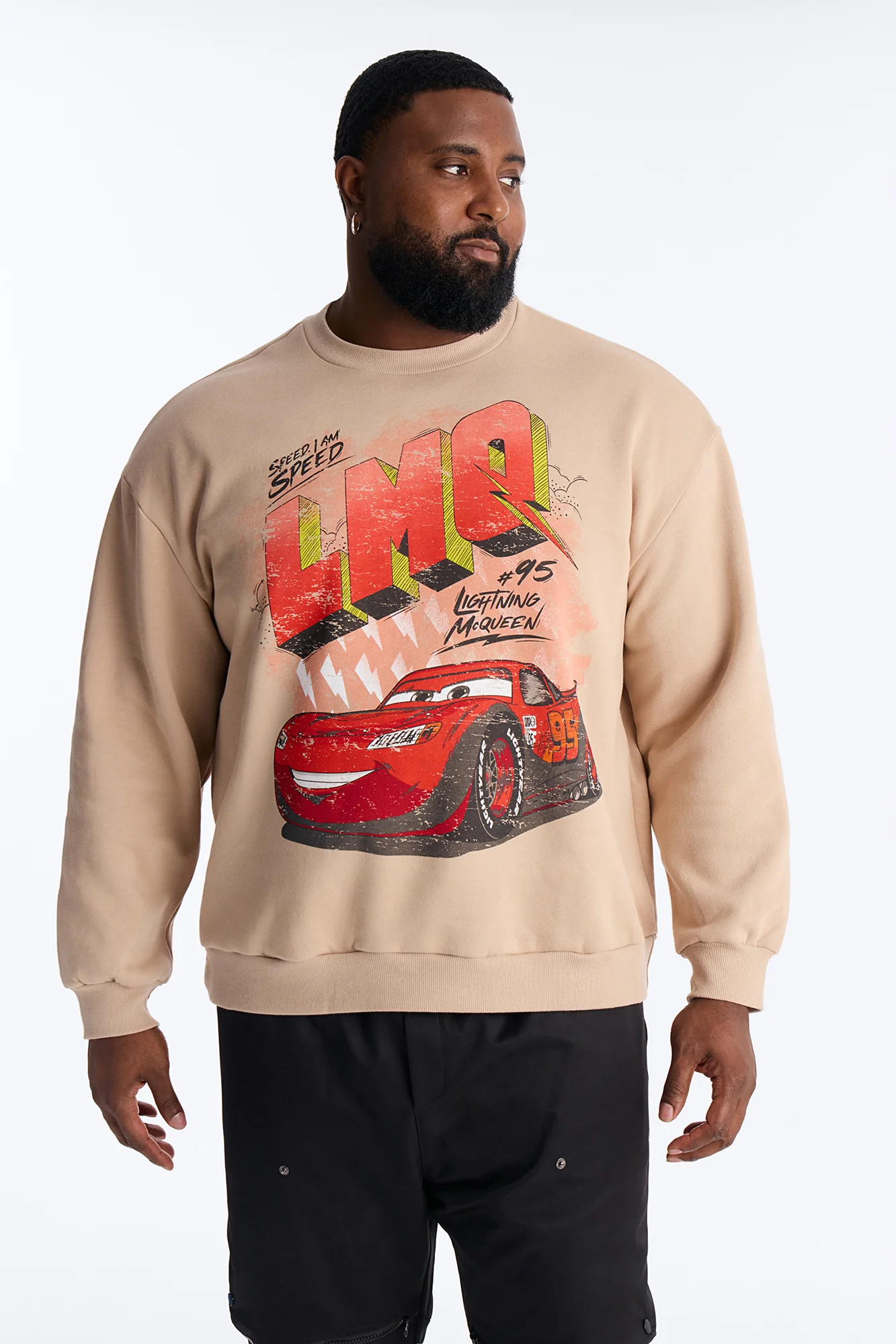 Disney Cars LMQ 95 Racer Crew Neck Sweatshirt - Tan - Image 5