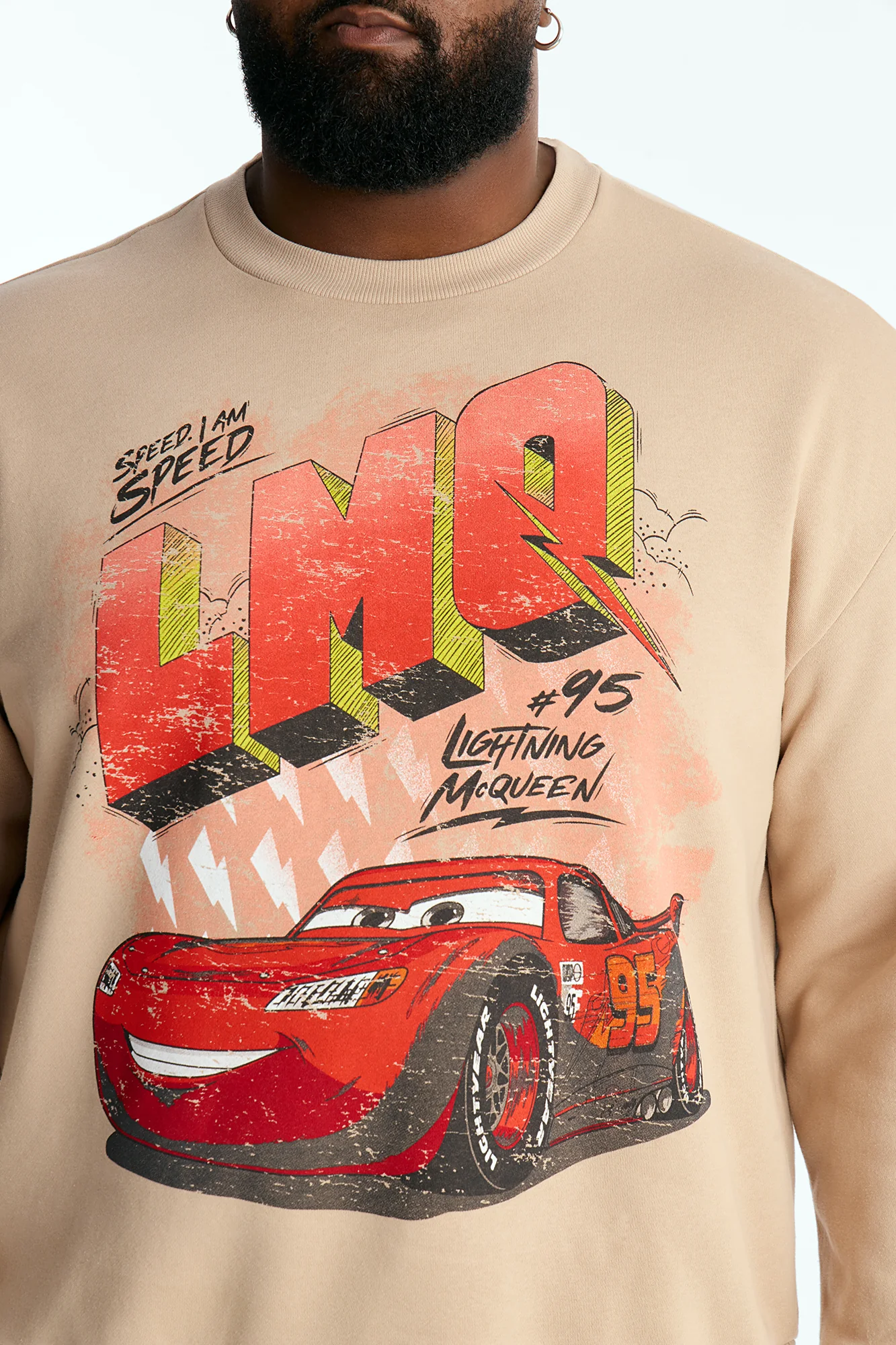 Disney Cars LMQ 95 Racer Crew Neck Sweatshirt - Tan - Image 7