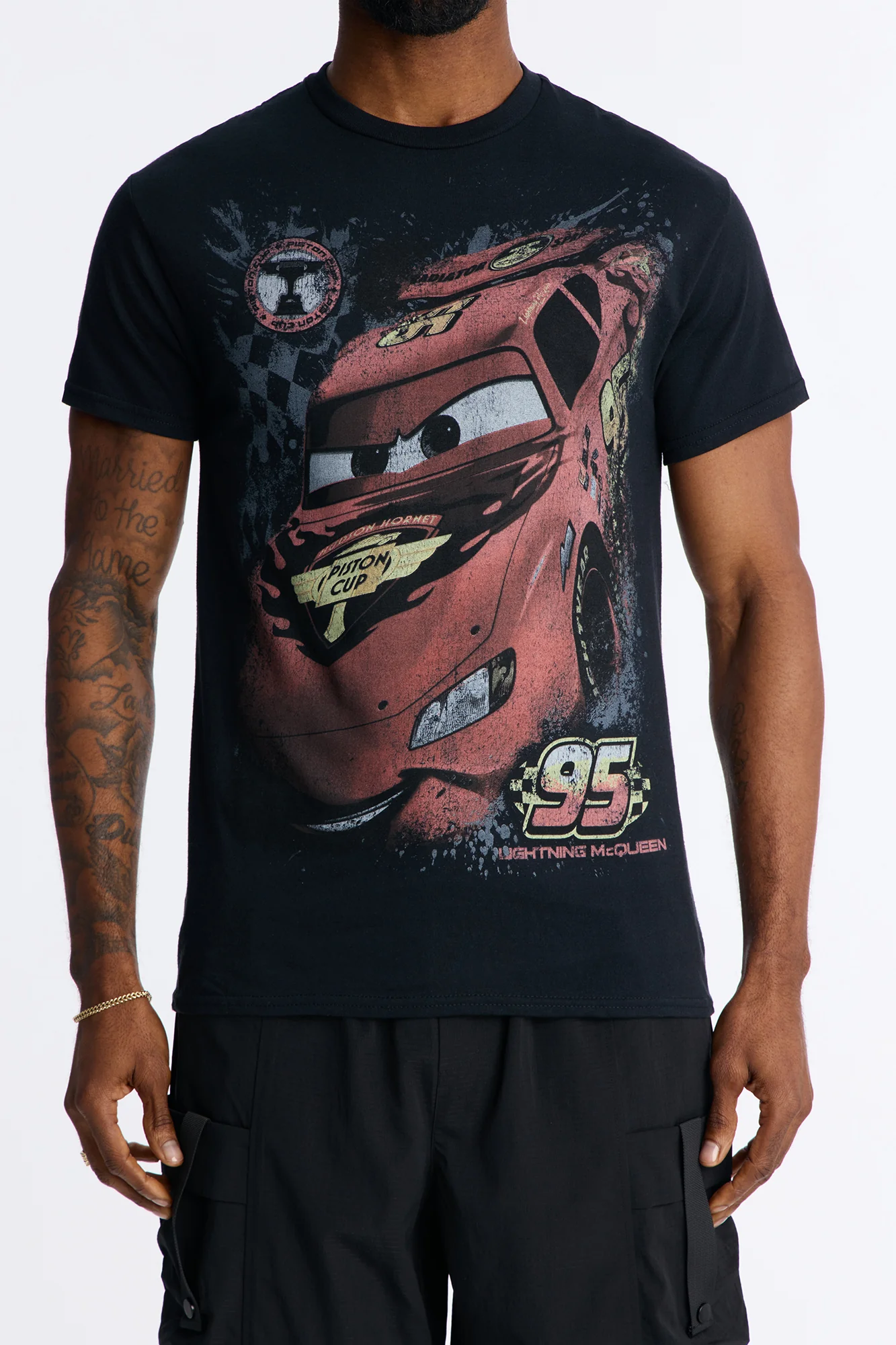 Disney Cars LMQ KACHOW! Short Sleeve Tee - Black - Image 3