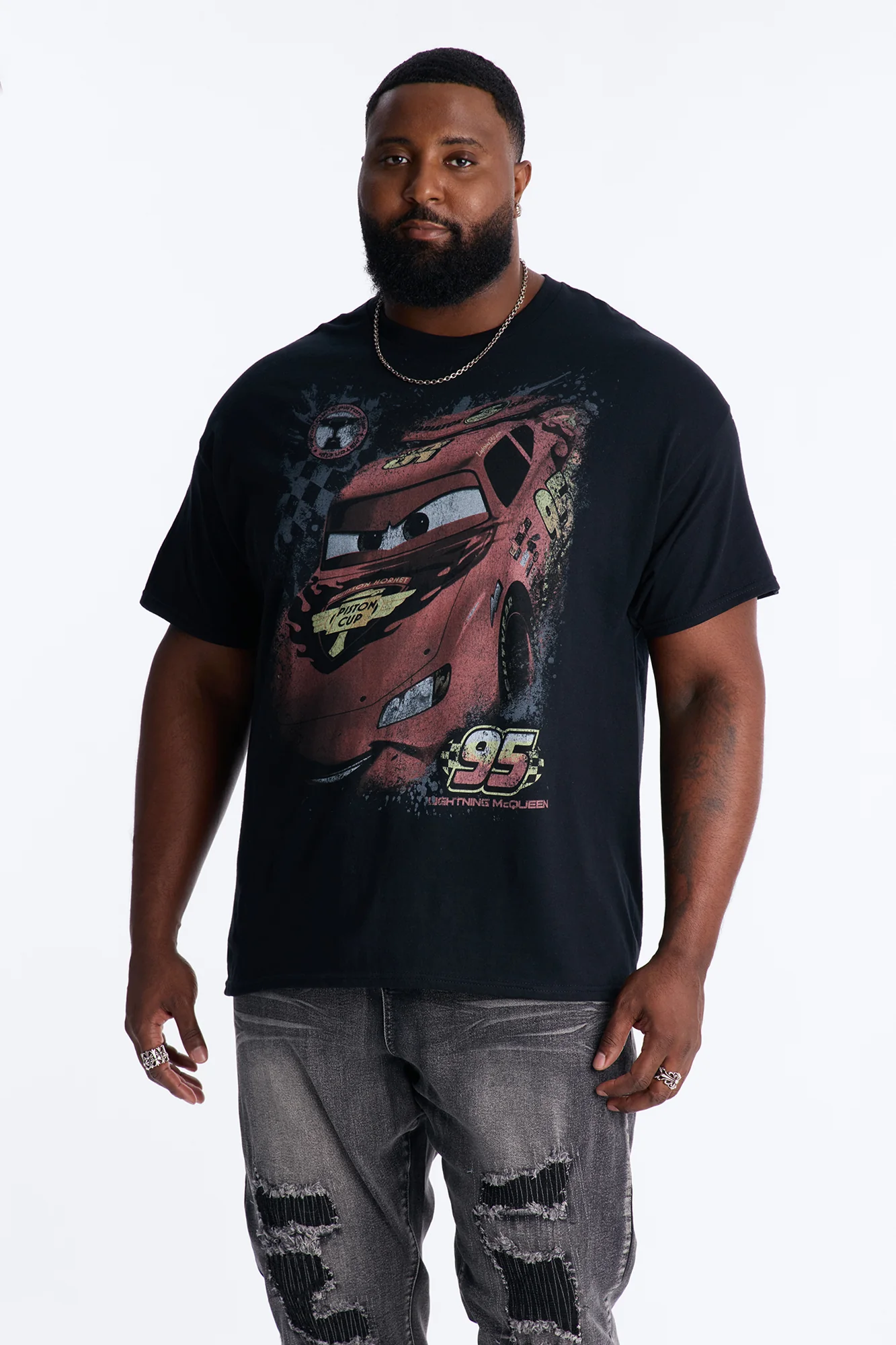 Disney Cars LMQ KACHOW! Short Sleeve Tee - Black - Image 4