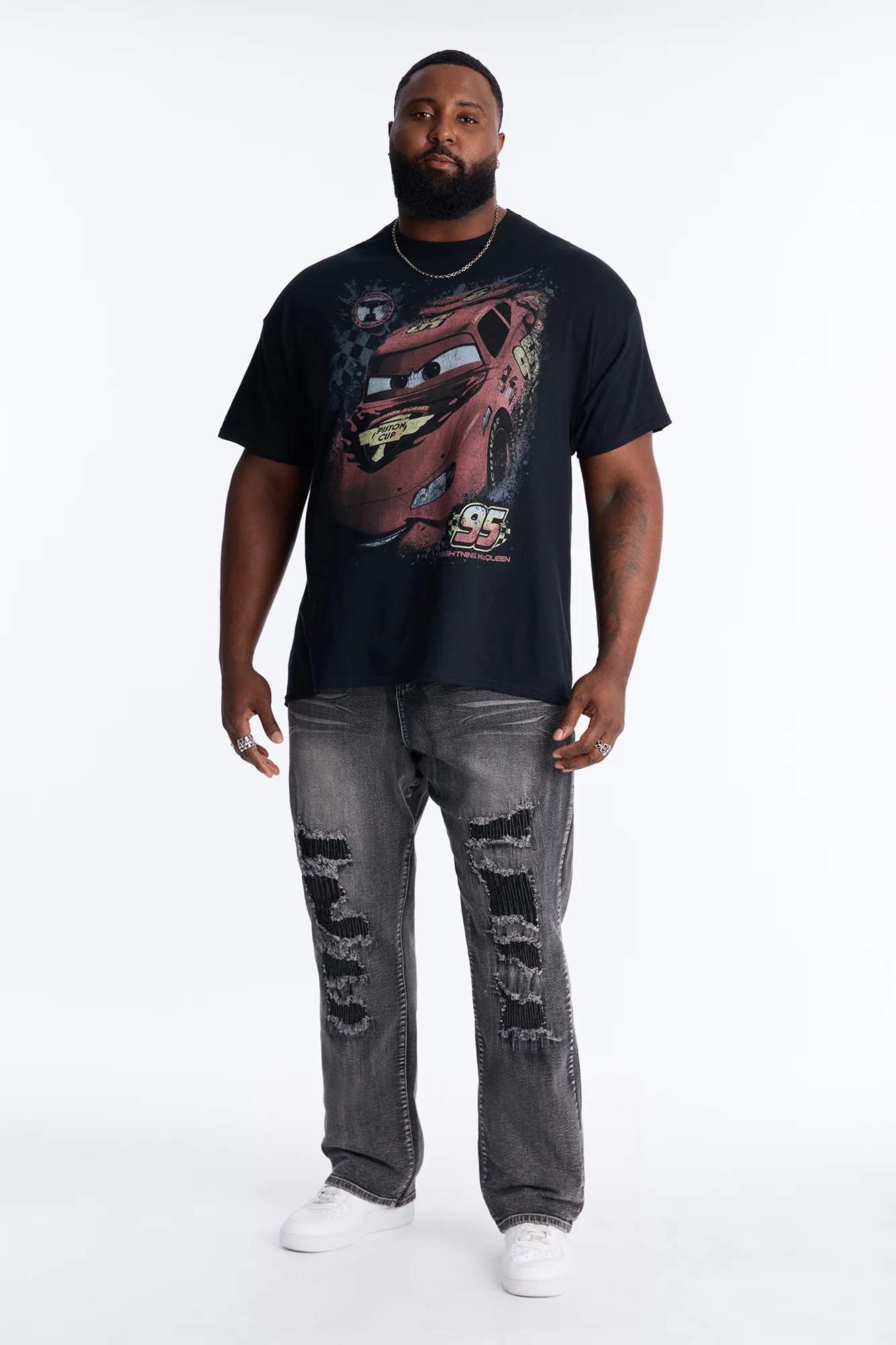 Disney Cars LMQ KACHOW! Short Sleeve Tee - Black - Image 5