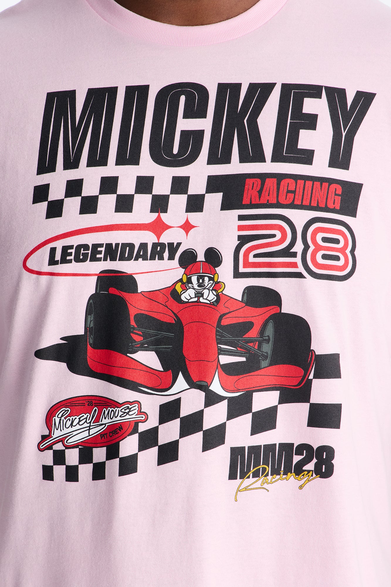Disney Mickey Racing Short Sleeve Tee - Pink - Image 5